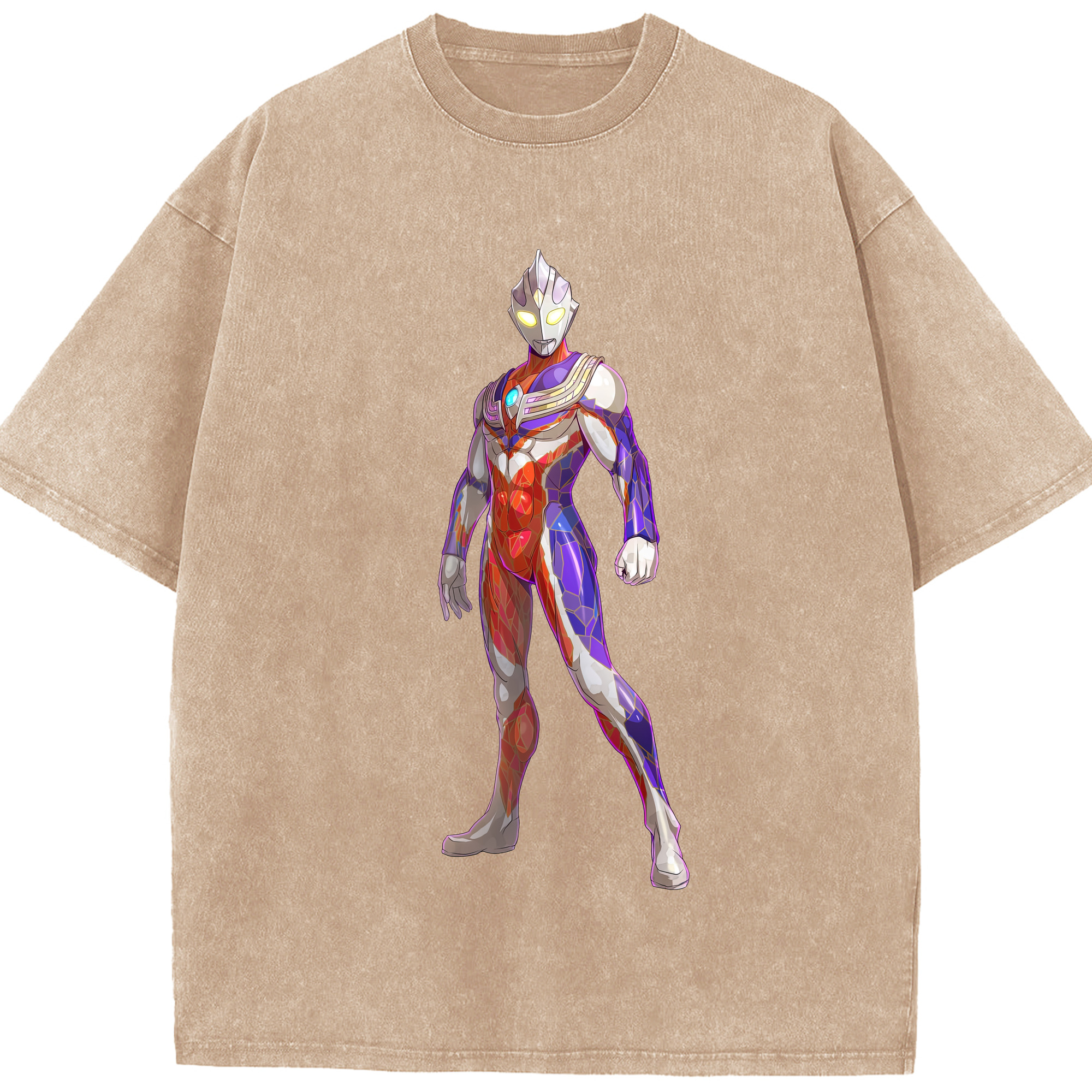 （画像用） ウルトラマン Ultraman 綿100% ヴィンテージ風 半袖Tシャツ（フロントプリント）