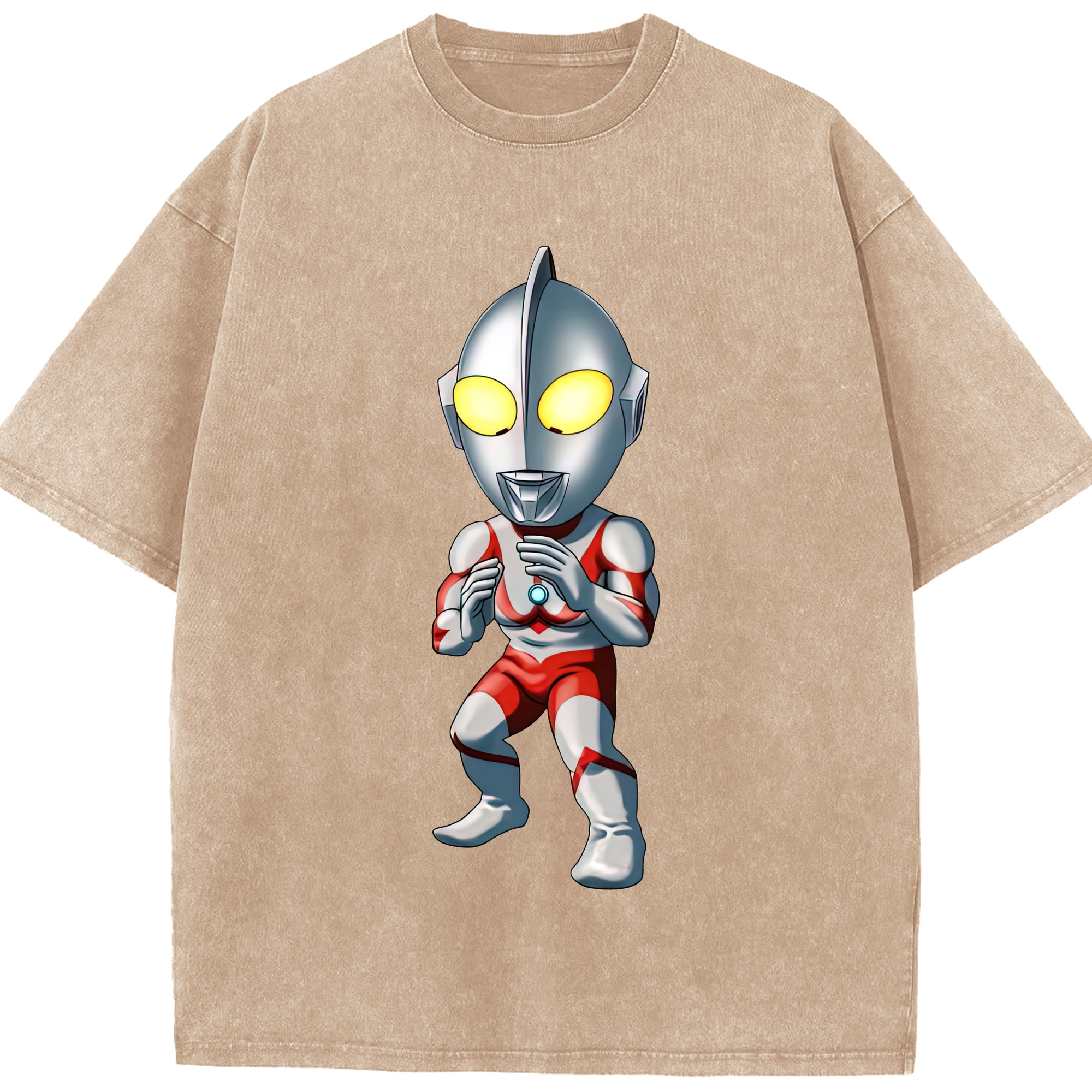 （画像用） ウルトラマン Ultraman 綿100% ヴィンテージ風 半袖Tシャツ（フロントプリント）