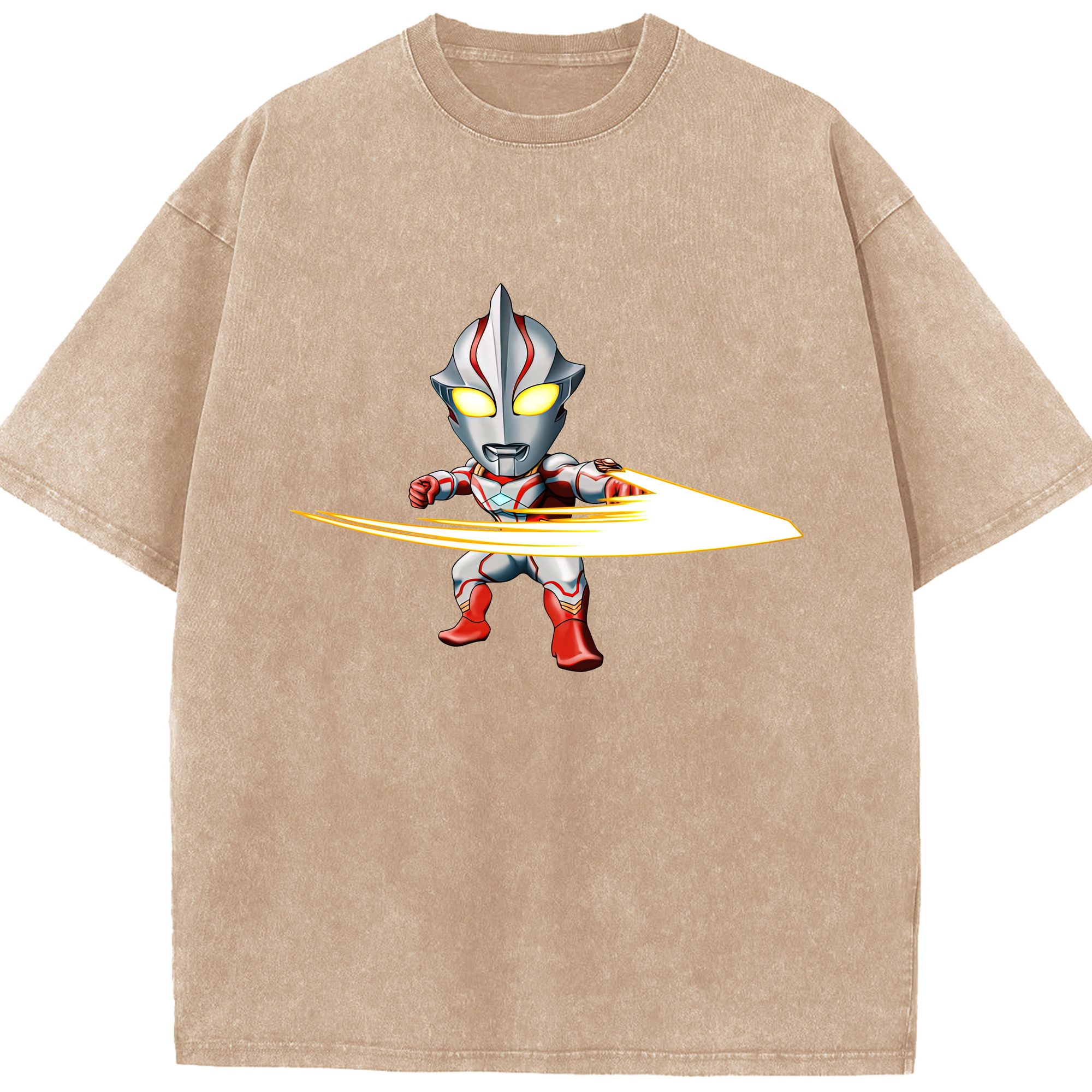 （画像用） ウルトラマン Ultraman 綿100% ヴィンテージ風 半袖Tシャツ（フロントプリント）
