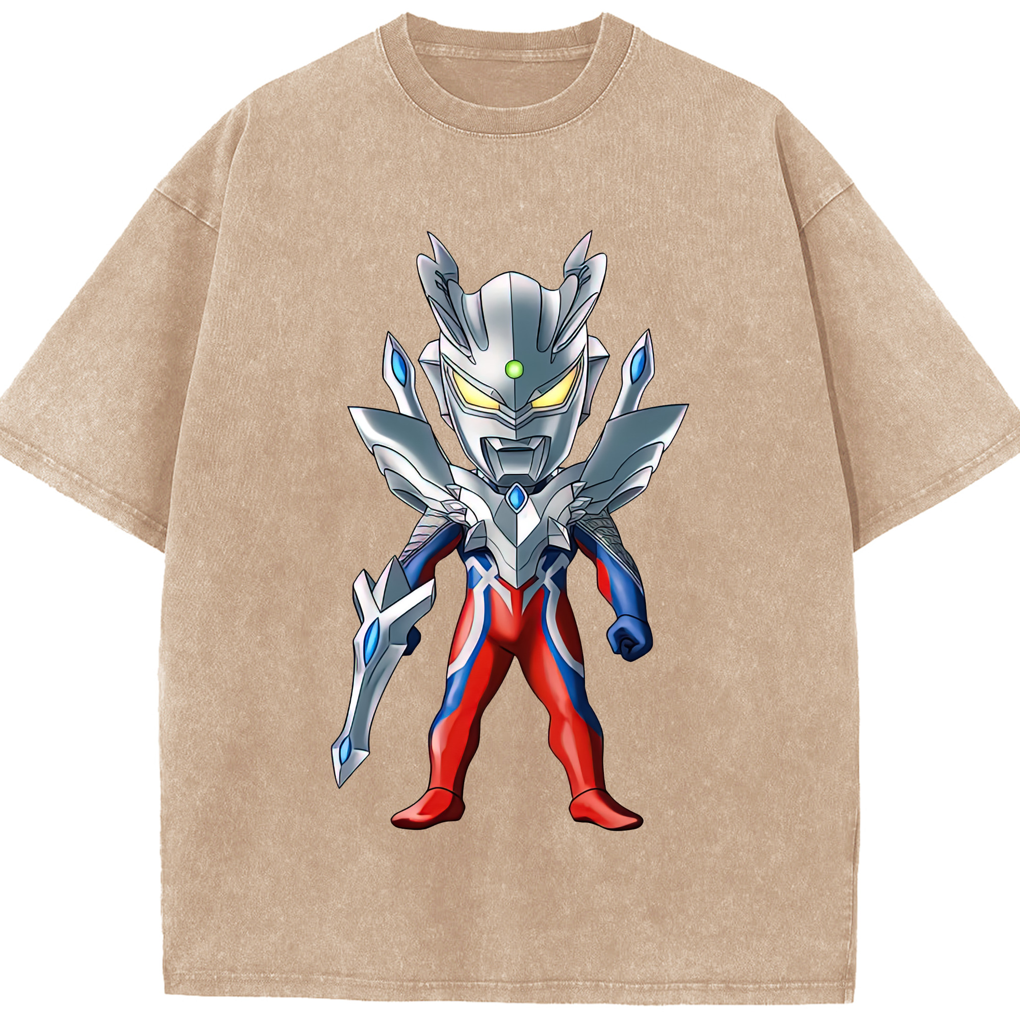 （画像用） ウルトラマン Ultraman 綿100% ヴィンテージ風 半袖Tシャツ（フロントプリント）