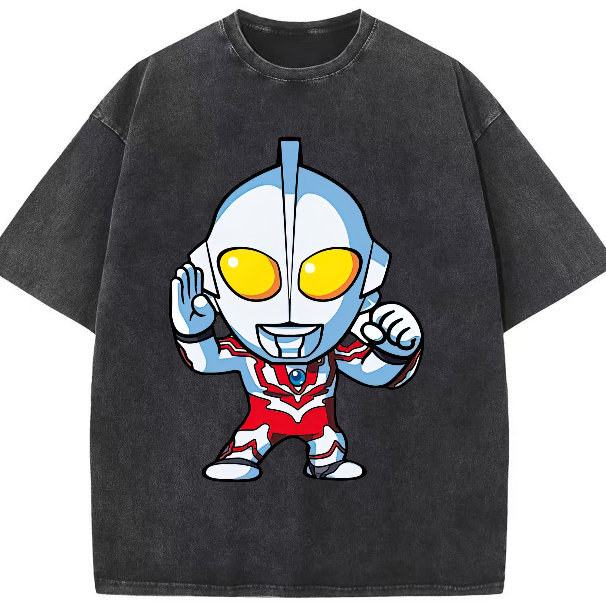 （画像用） ウルトラマン Ultraman 綿100% ヴィンテージ風 半袖Tシャツ（フロントプリント）
