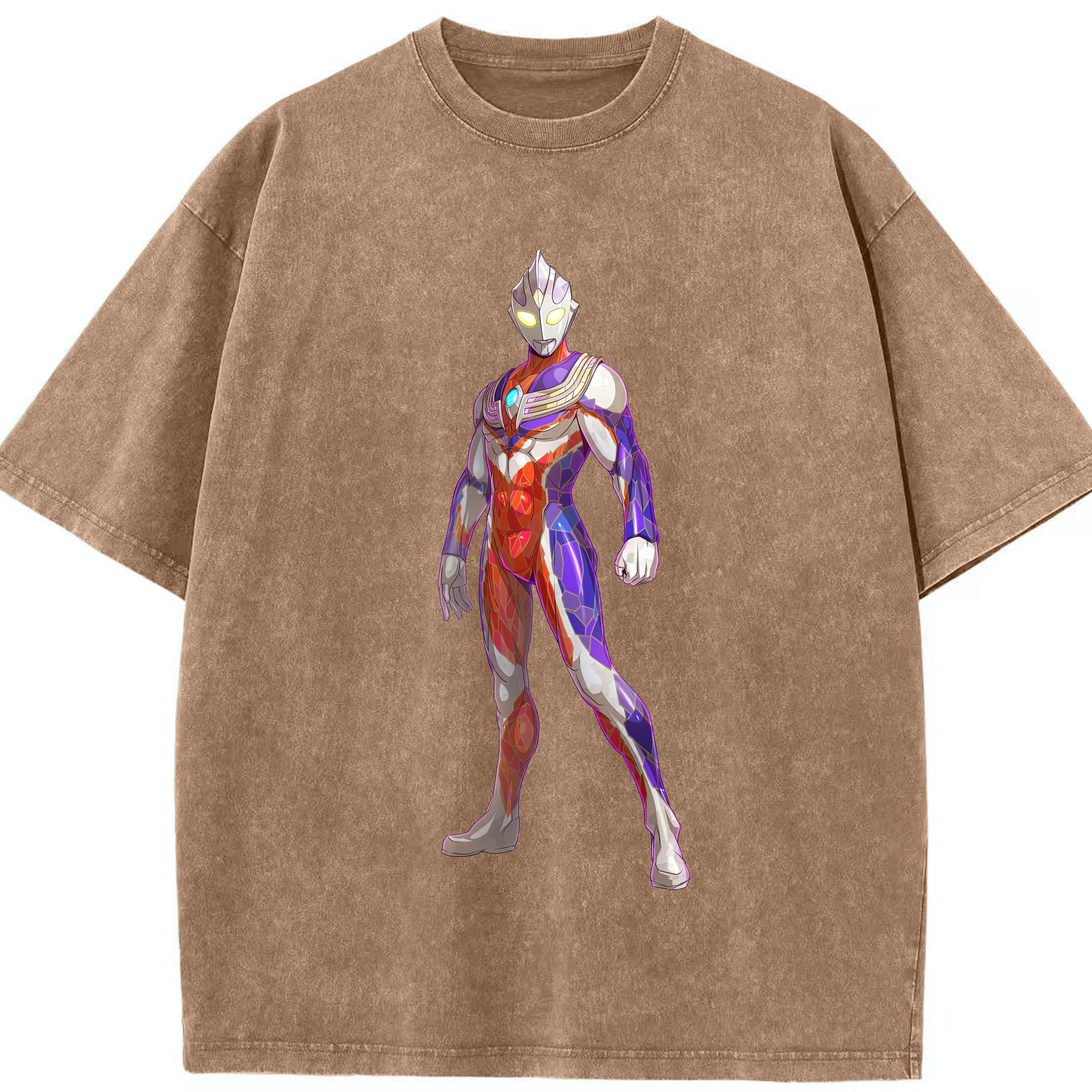 （画像用） ウルトラマン Ultraman 綿100% ヴィンテージ風 半袖Tシャツ（フロントプリント）