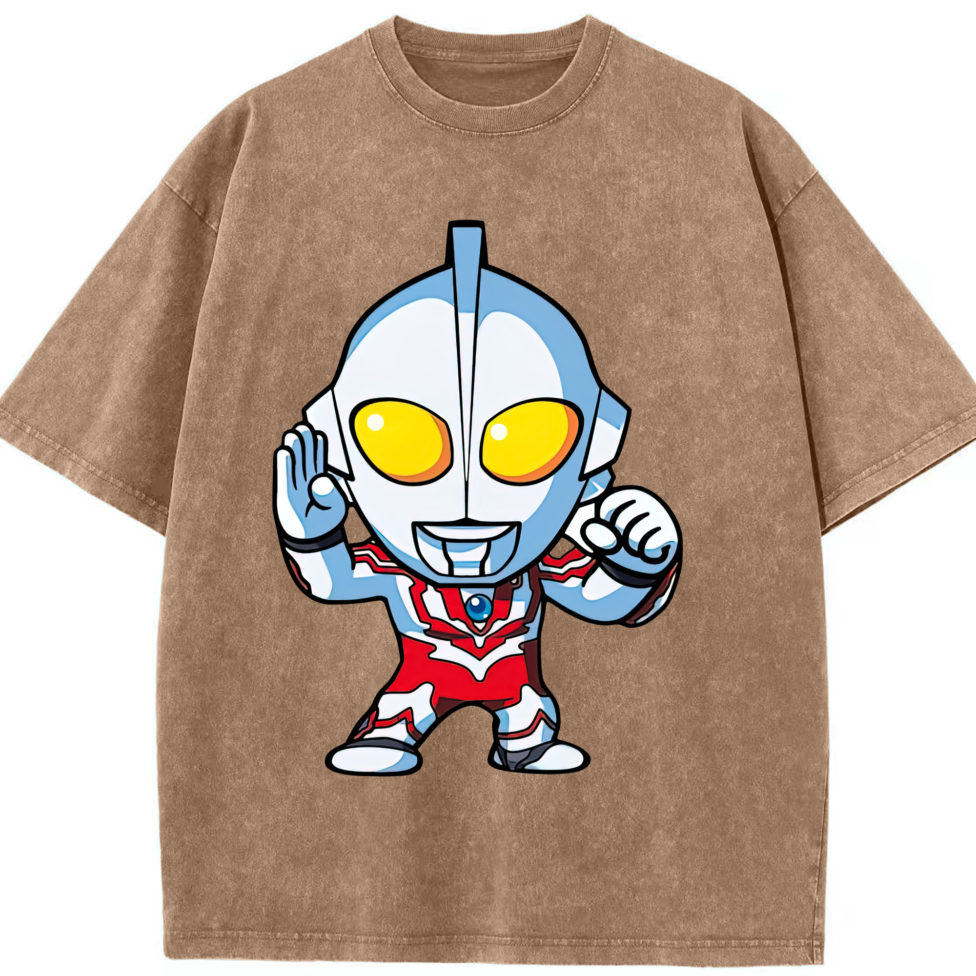 （画像用） ウルトラマン Ultraman 綿100% ヴィンテージ風 半袖Tシャツ（フロントプリント）