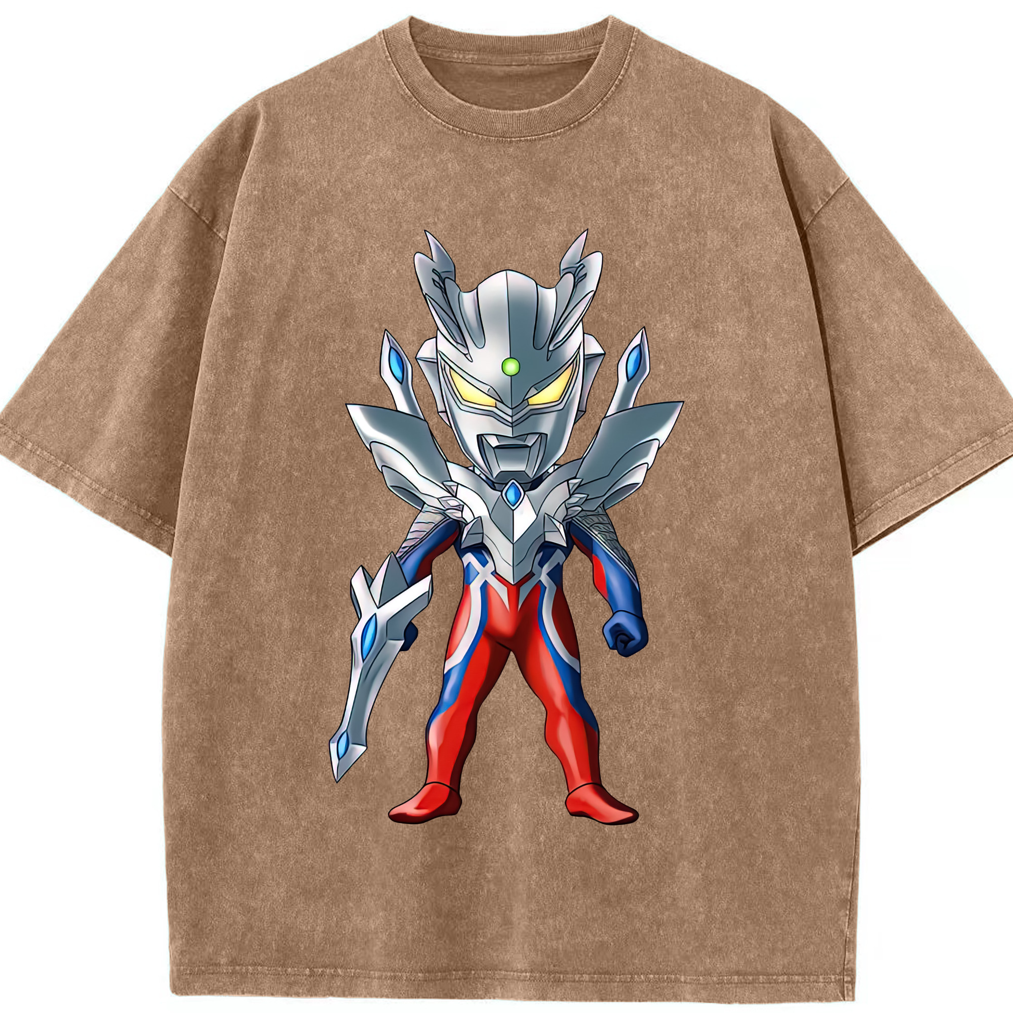 （画像用） ウルトラマン Ultraman 綿100% ヴィンテージ風 半袖Tシャツ（フロントプリント）