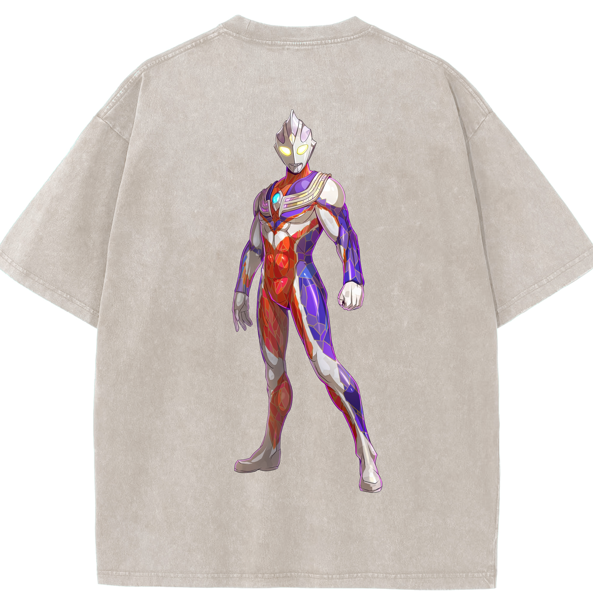（画像用） ウルトラマン Ultraman 綿100% ヴィンテージ風 半袖Tシャツ（背面プリント）
