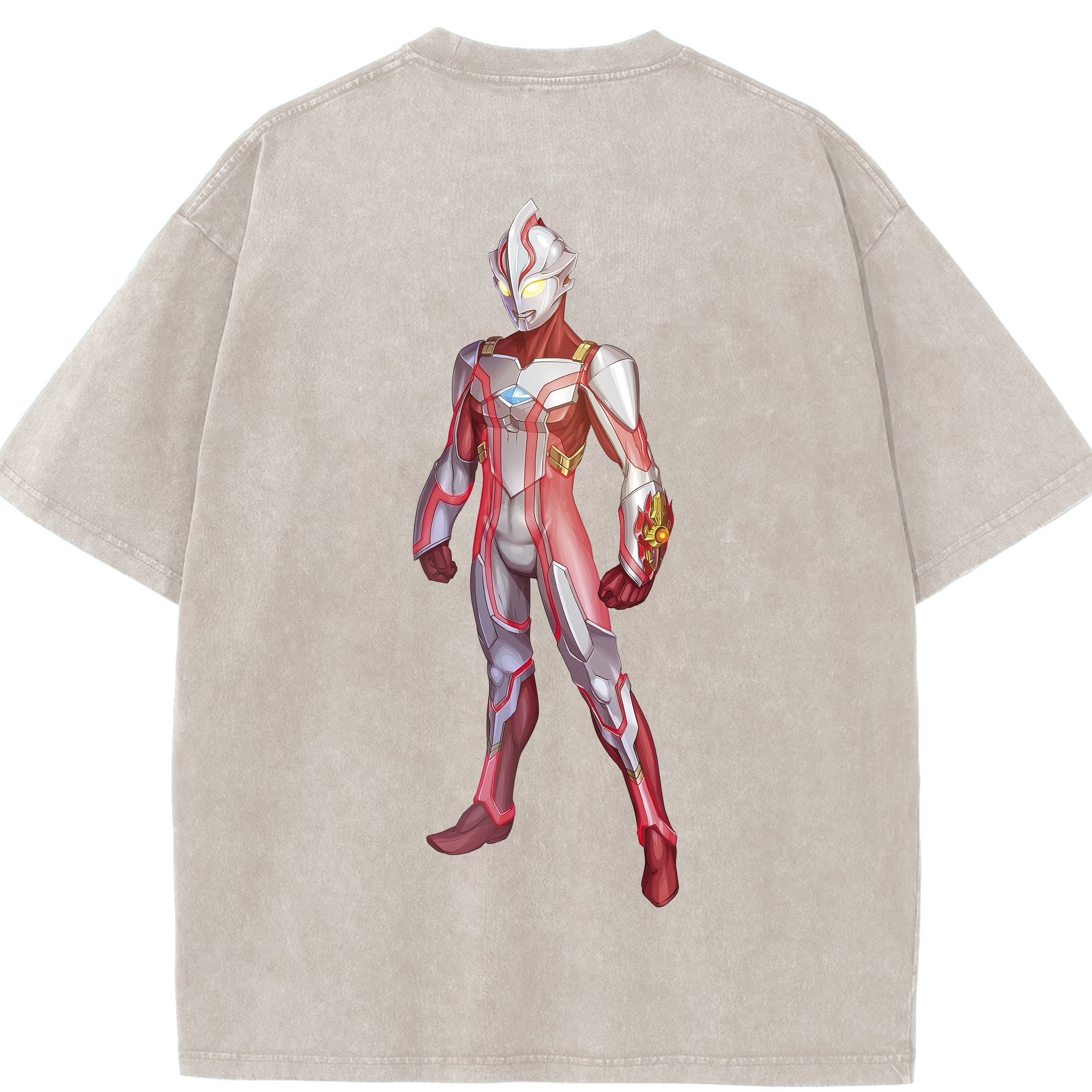 （画像用） ウルトラマン Ultraman 綿100% ヴィンテージ風 半袖Tシャツ（背面プリント）