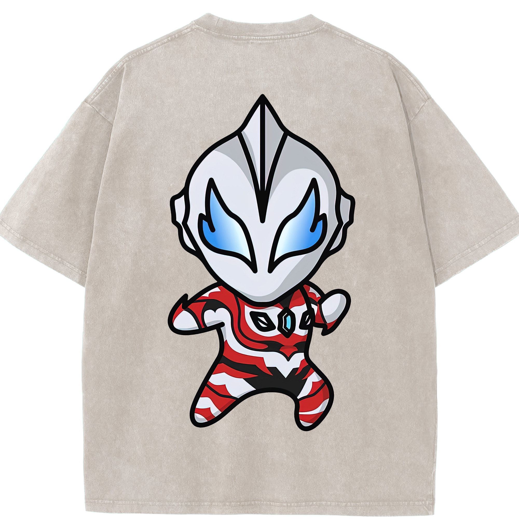 （画像用） ウルトラマン Ultraman 綿100% ヴィンテージ風 半袖Tシャツ（背面プリント）