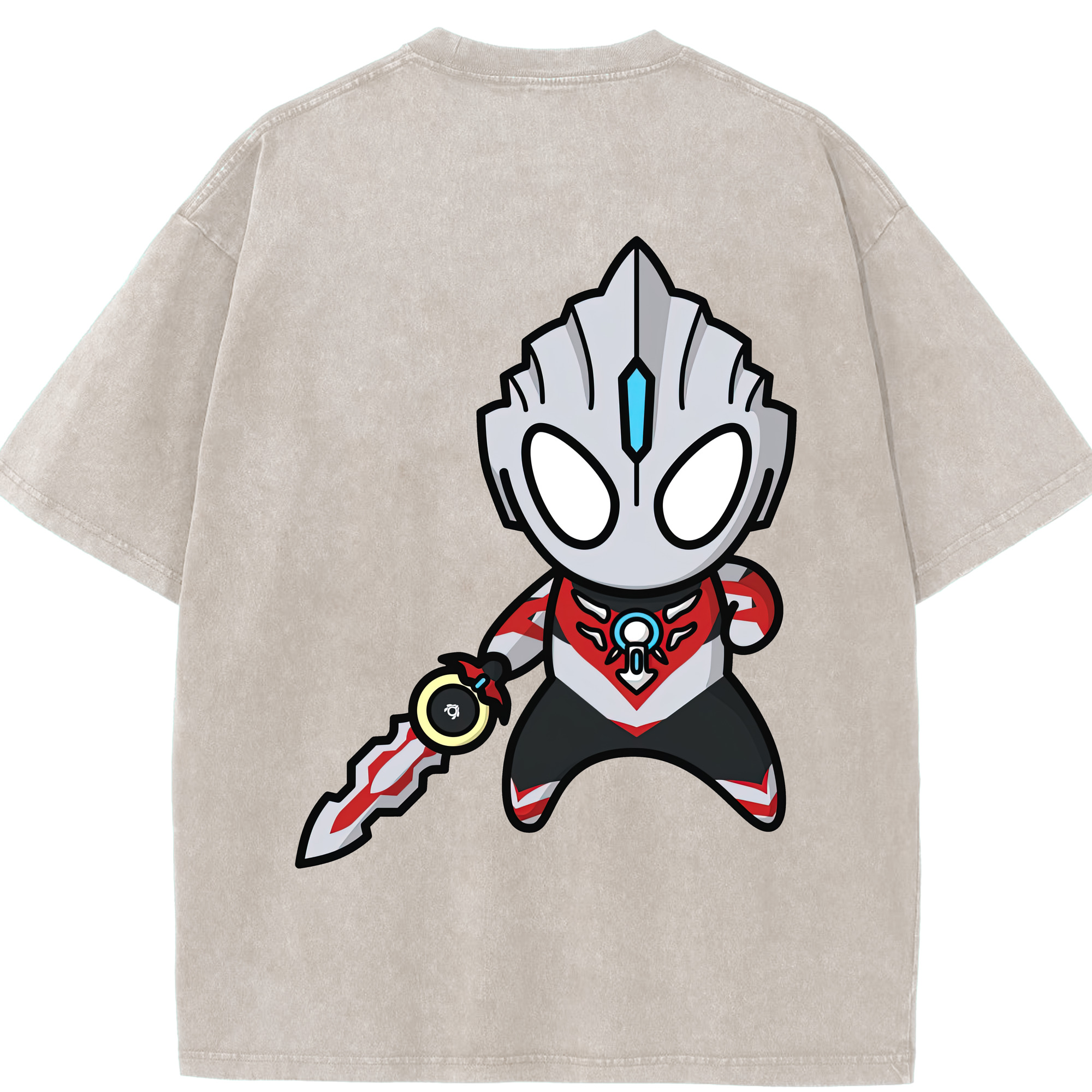 （画像用） ウルトラマン Ultraman 綿100% ヴィンテージ風 半袖Tシャツ（背面プリント）