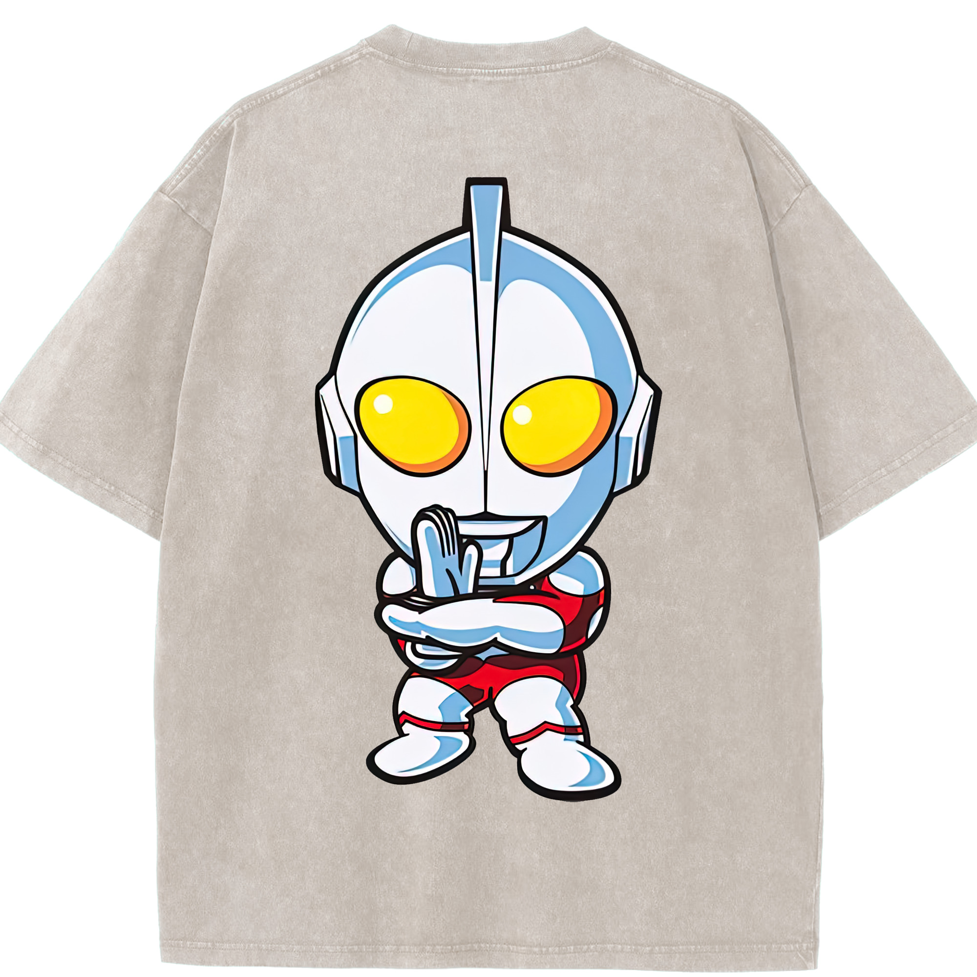 （画像用） ウルトラマン Ultraman 綿100% ヴィンテージ風 半袖Tシャツ（背面プリント）