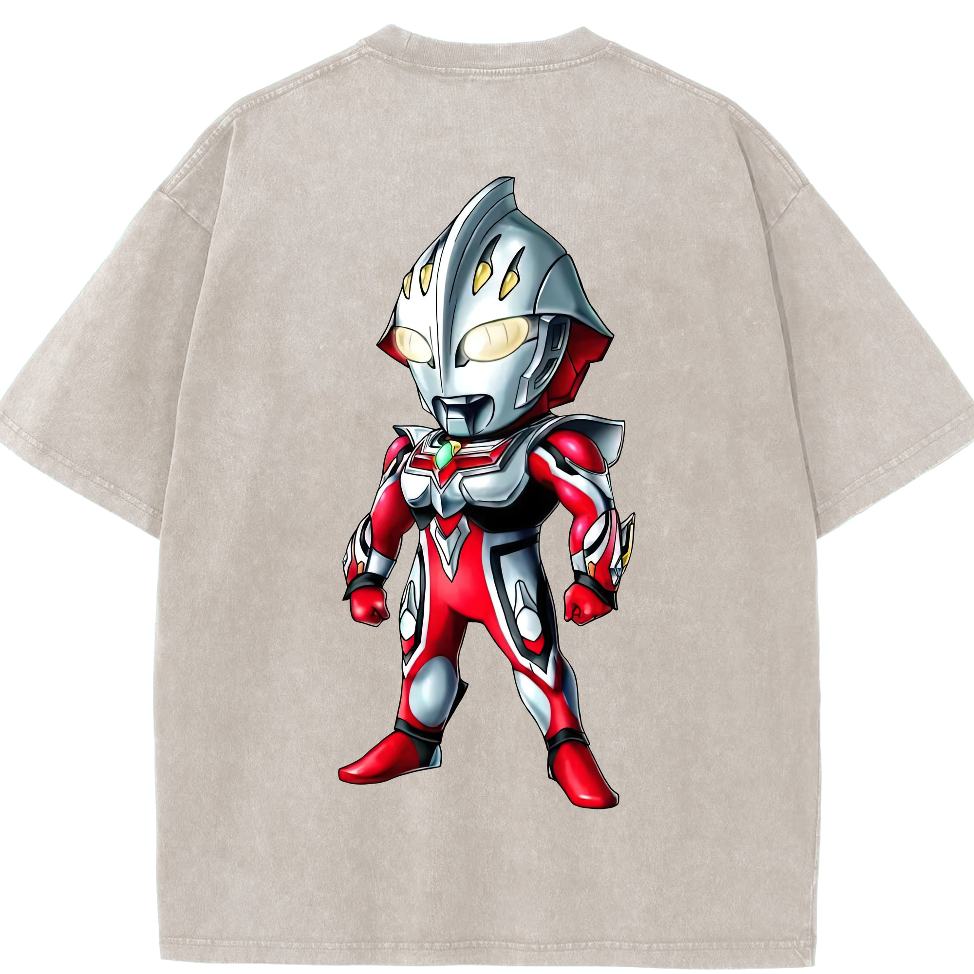 （画像用） ウルトラマン Ultraman 綿100% ヴィンテージ風 半袖Tシャツ（背面プリント）