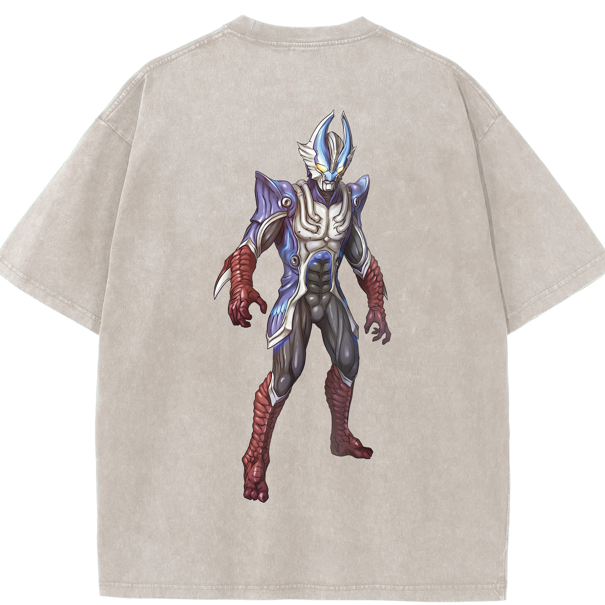 （画像用） ウルトラマン Ultraman 綿100% ヴィンテージ風 半袖Tシャツ（背面プリント）