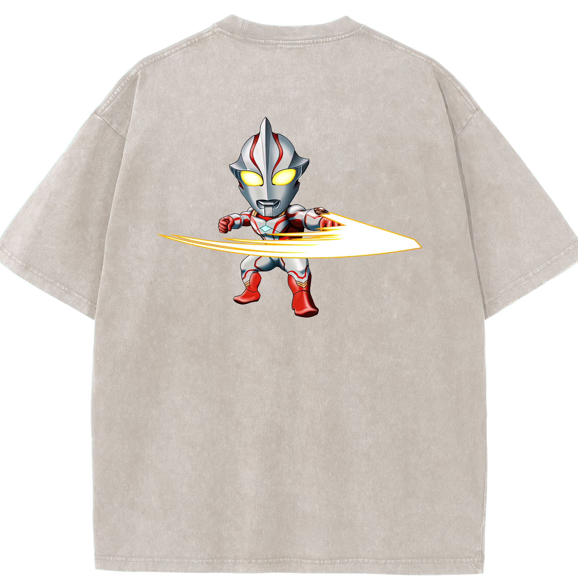 （画像用） ウルトラマン Ultraman 綿100% ヴィンテージ風 半袖Tシャツ（背面プリント）