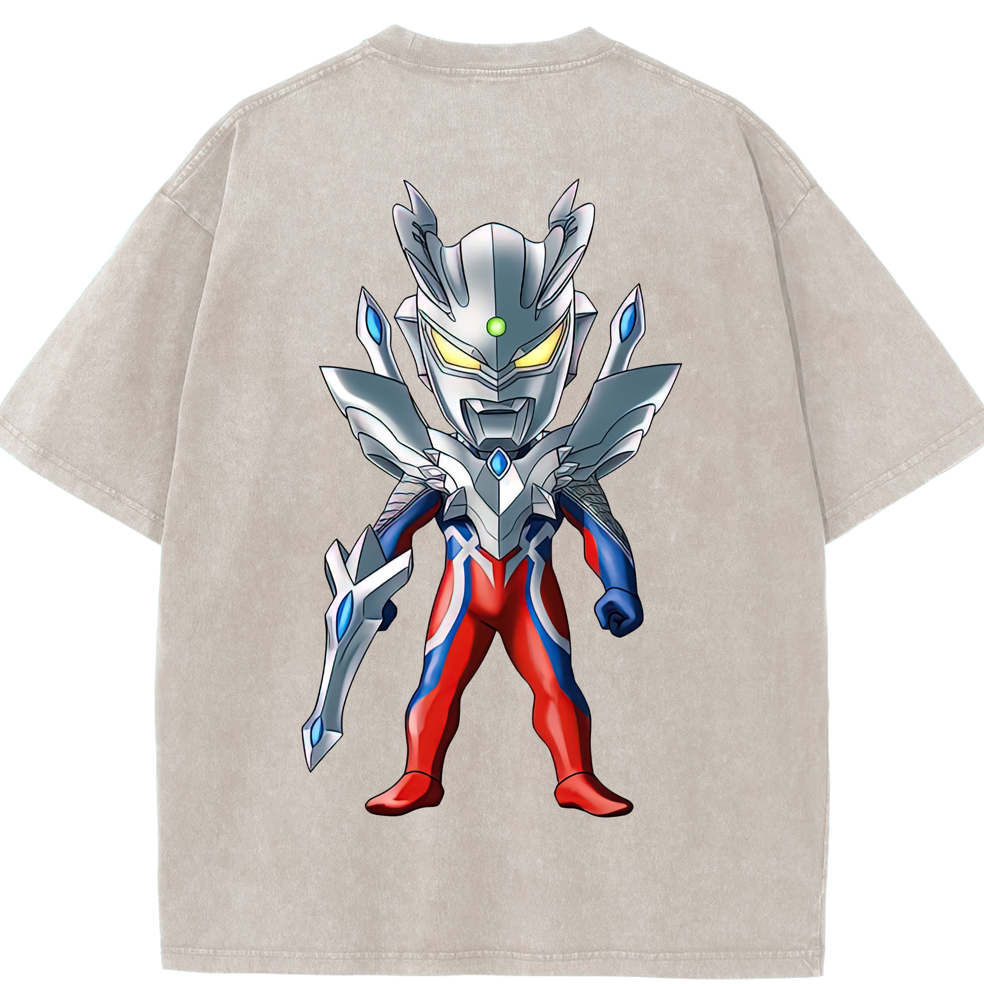 （画像用） ウルトラマン Ultraman 綿100% ヴィンテージ風 半袖Tシャツ（背面プリント）