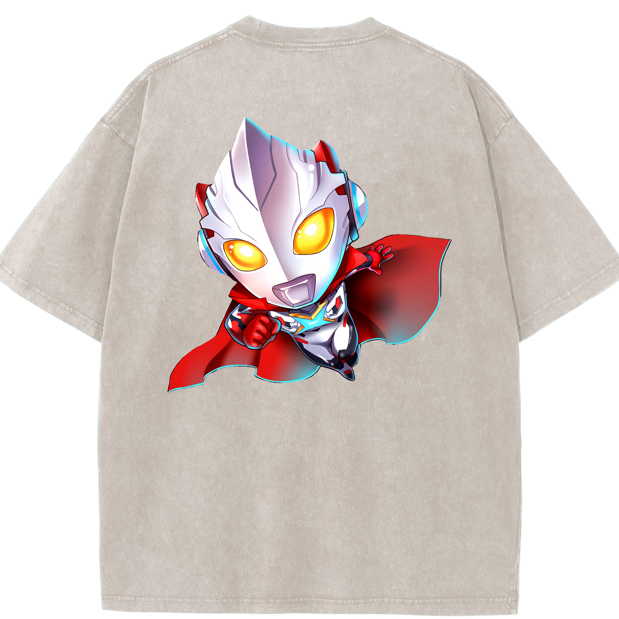 （画像用） ウルトラマン Ultraman 綿100% ヴィンテージ風 半袖Tシャツ（背面プリント）