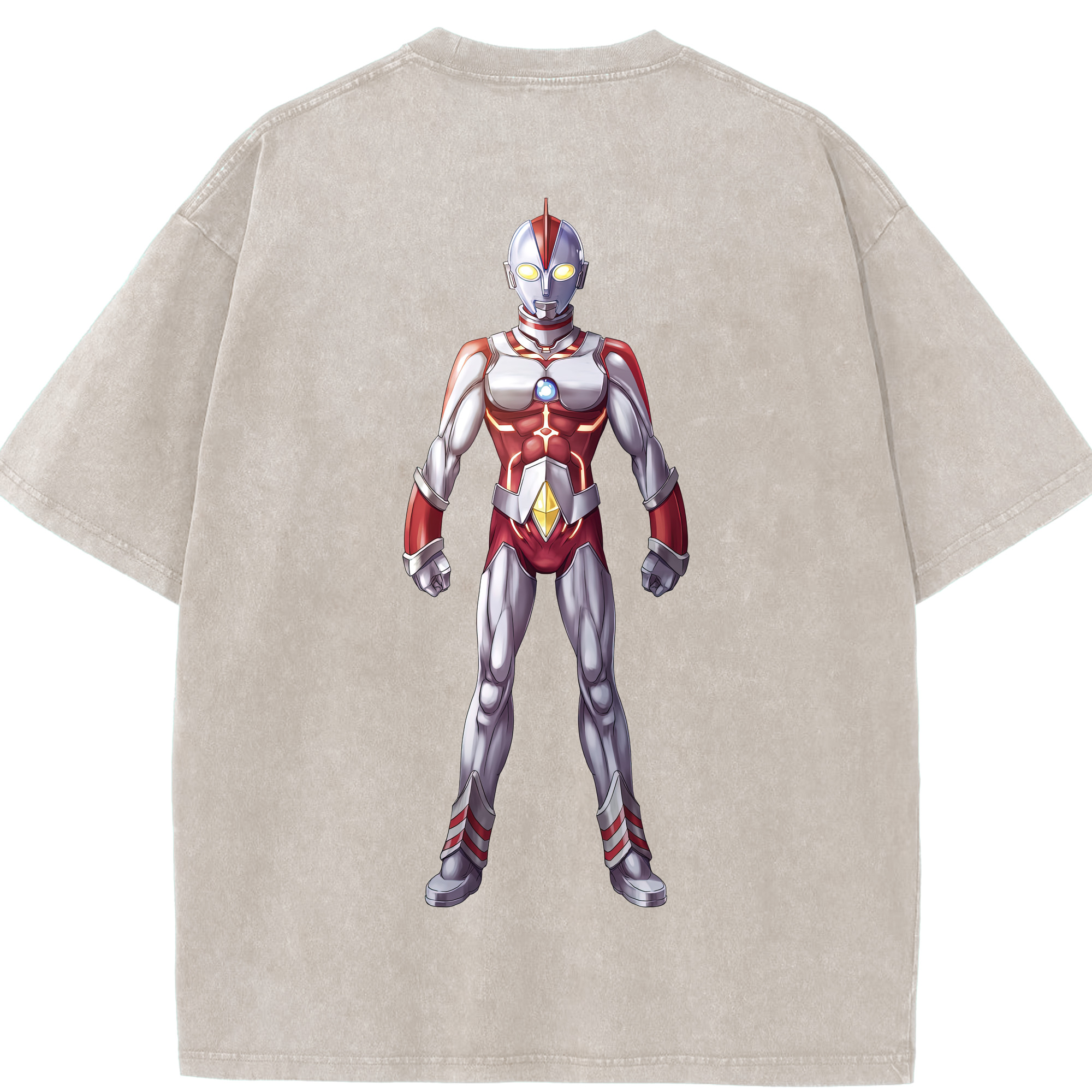 （画像用） ウルトラマン Ultraman 綿100% ヴィンテージ風 半袖Tシャツ（背面プリント）