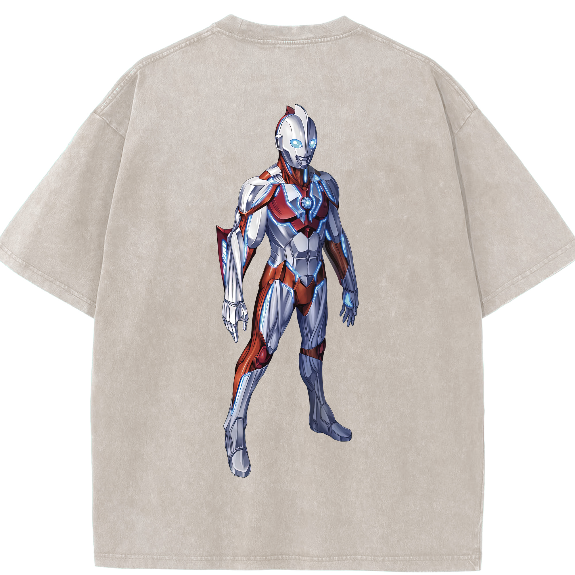 （画像用） ウルトラマン Ultraman 綿100% ヴィンテージ風 半袖Tシャツ（背面プリント）