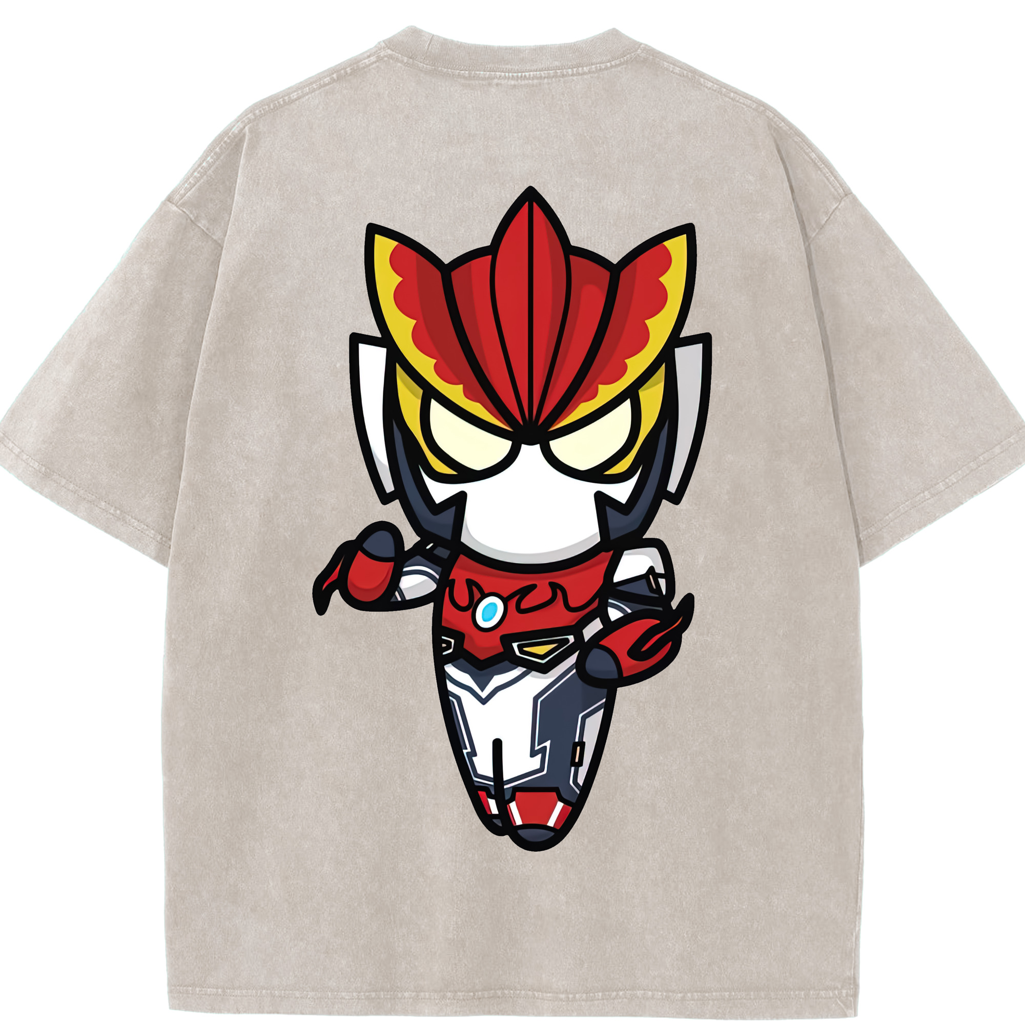 （画像用） ウルトラマン Ultraman 綿100% ヴィンテージ風 半袖Tシャツ（背面プリント）