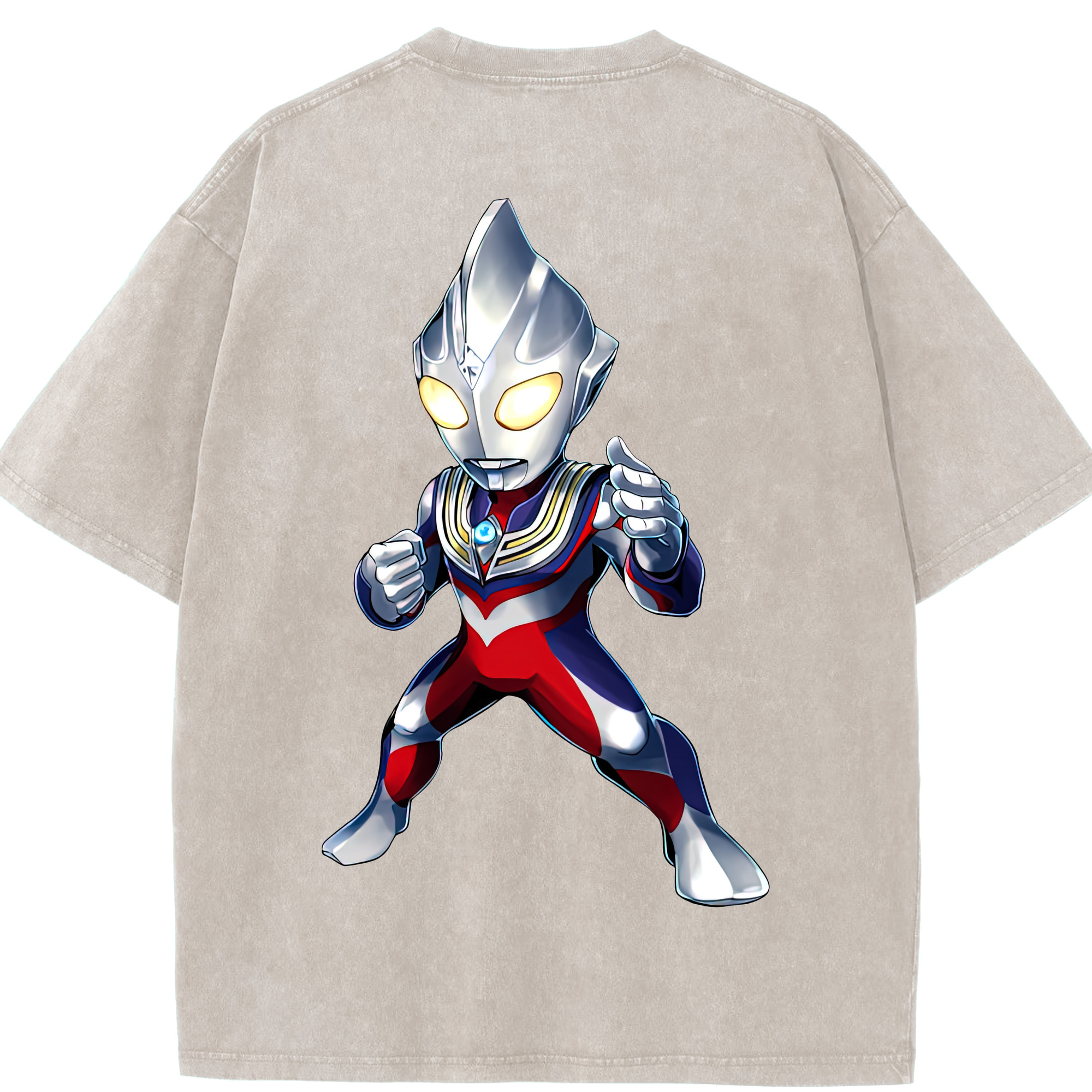 （画像用） ウルトラマン Ultraman 綿100% ヴィンテージ風 半袖Tシャツ（背面プリント）