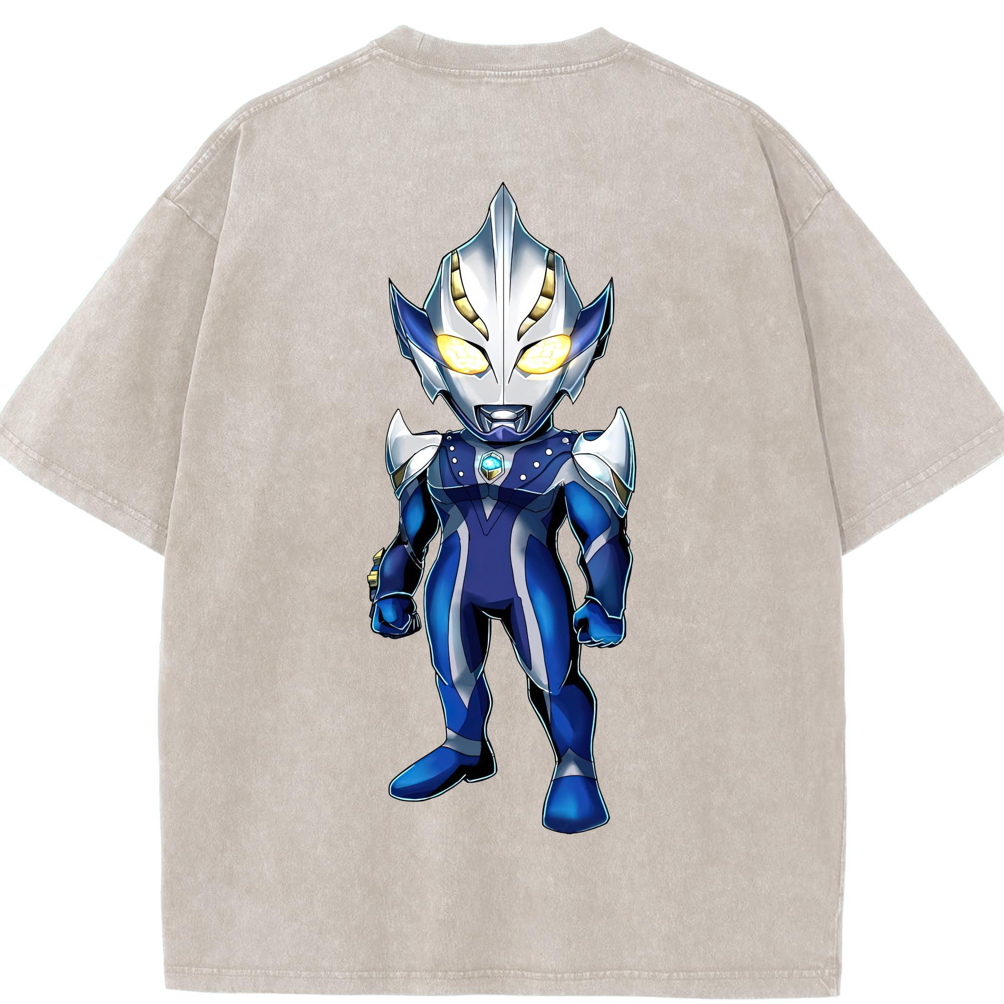 （画像用） ウルトラマン Ultraman 綿100% ヴィンテージ風 半袖Tシャツ（背面プリント）