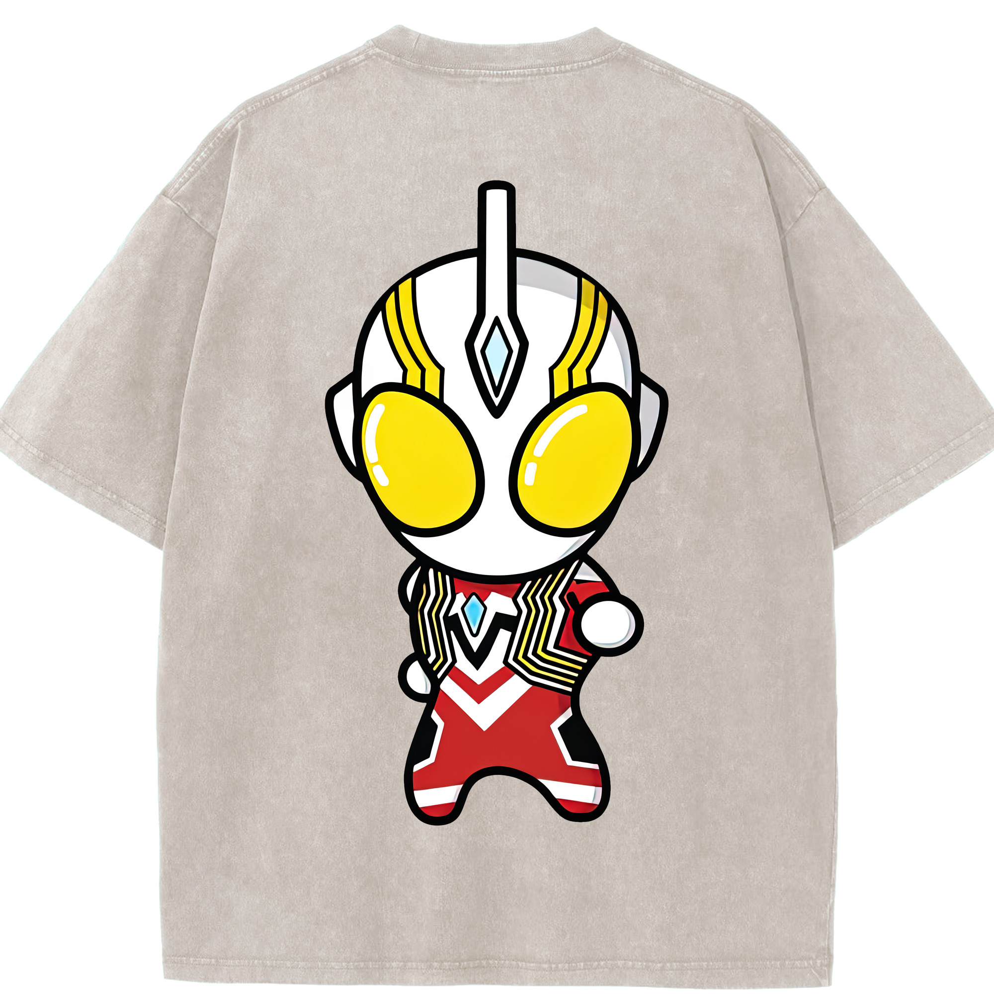 （画像用） ウルトラマン Ultraman 綿100% ヴィンテージ風 半袖Tシャツ（背面プリント）