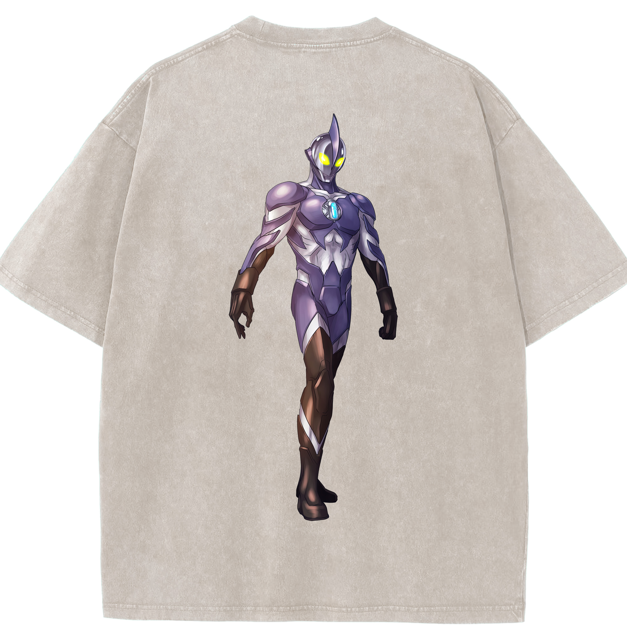 （画像用） ウルトラマン Ultraman 綿100% ヴィンテージ風 半袖Tシャツ（背面プリント）