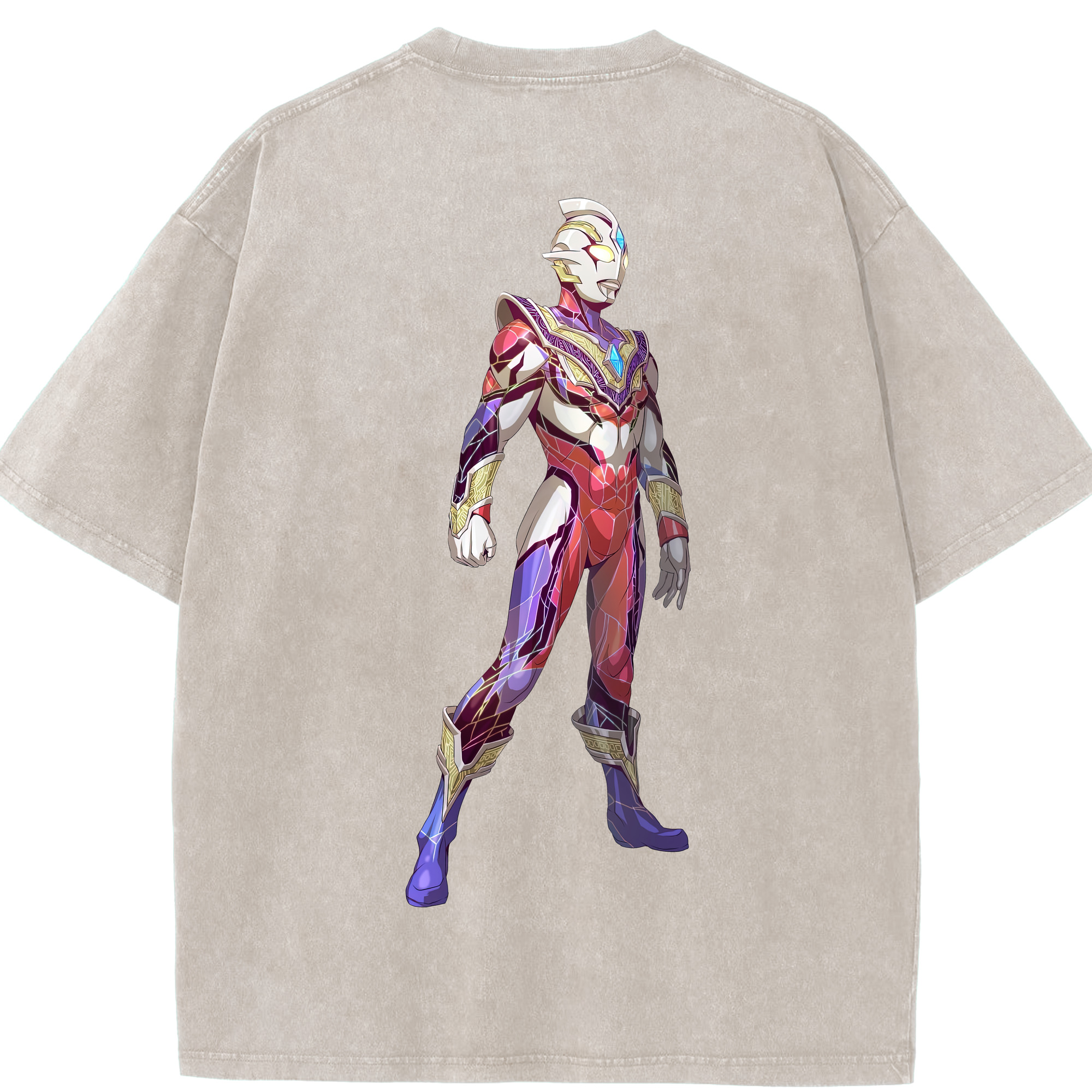 （画像用） ウルトラマン Ultraman 綿100% ヴィンテージ風 半袖Tシャツ（背面プリント）