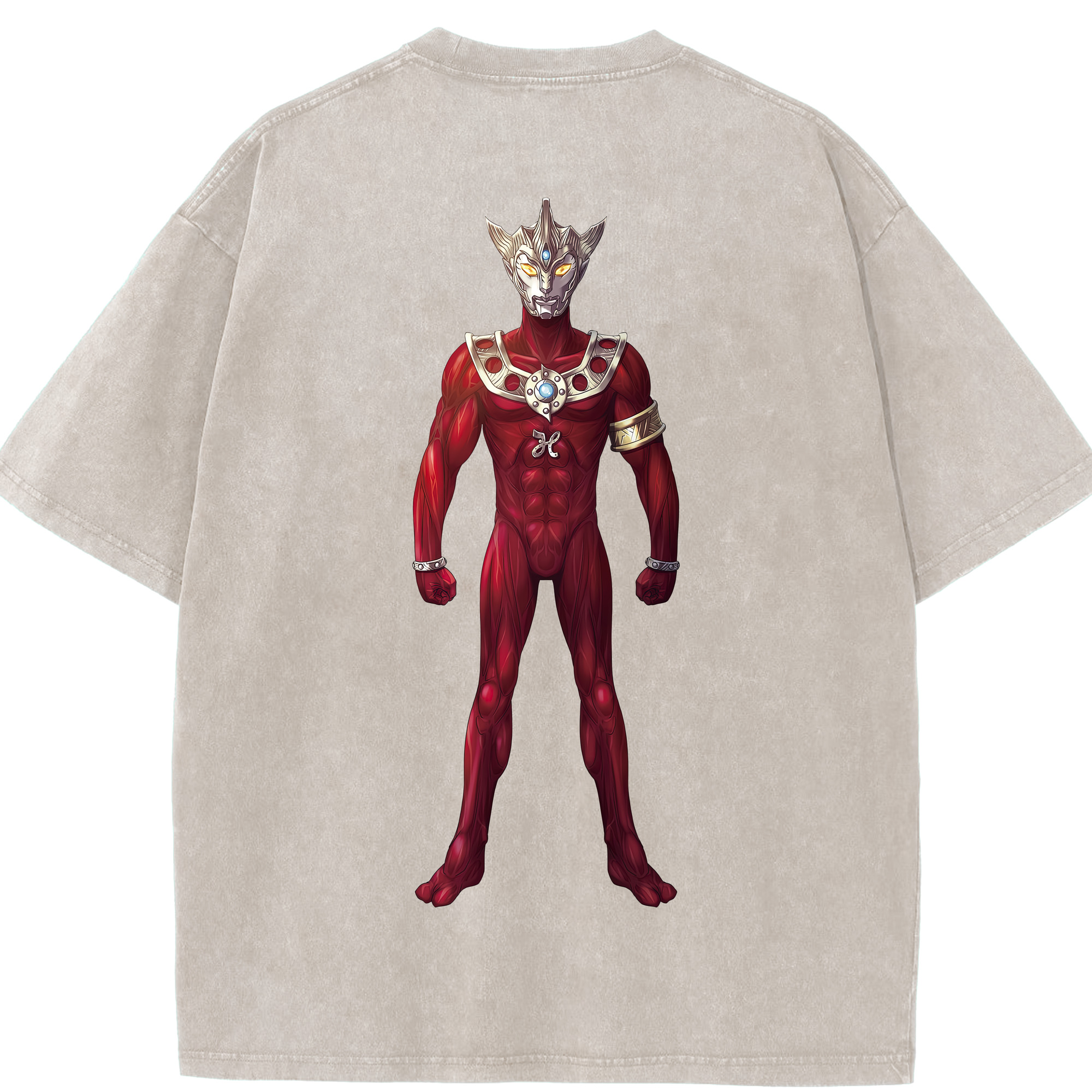 （画像用） ウルトラマン Ultraman 綿100% ヴィンテージ風 半袖Tシャツ（背面プリント）