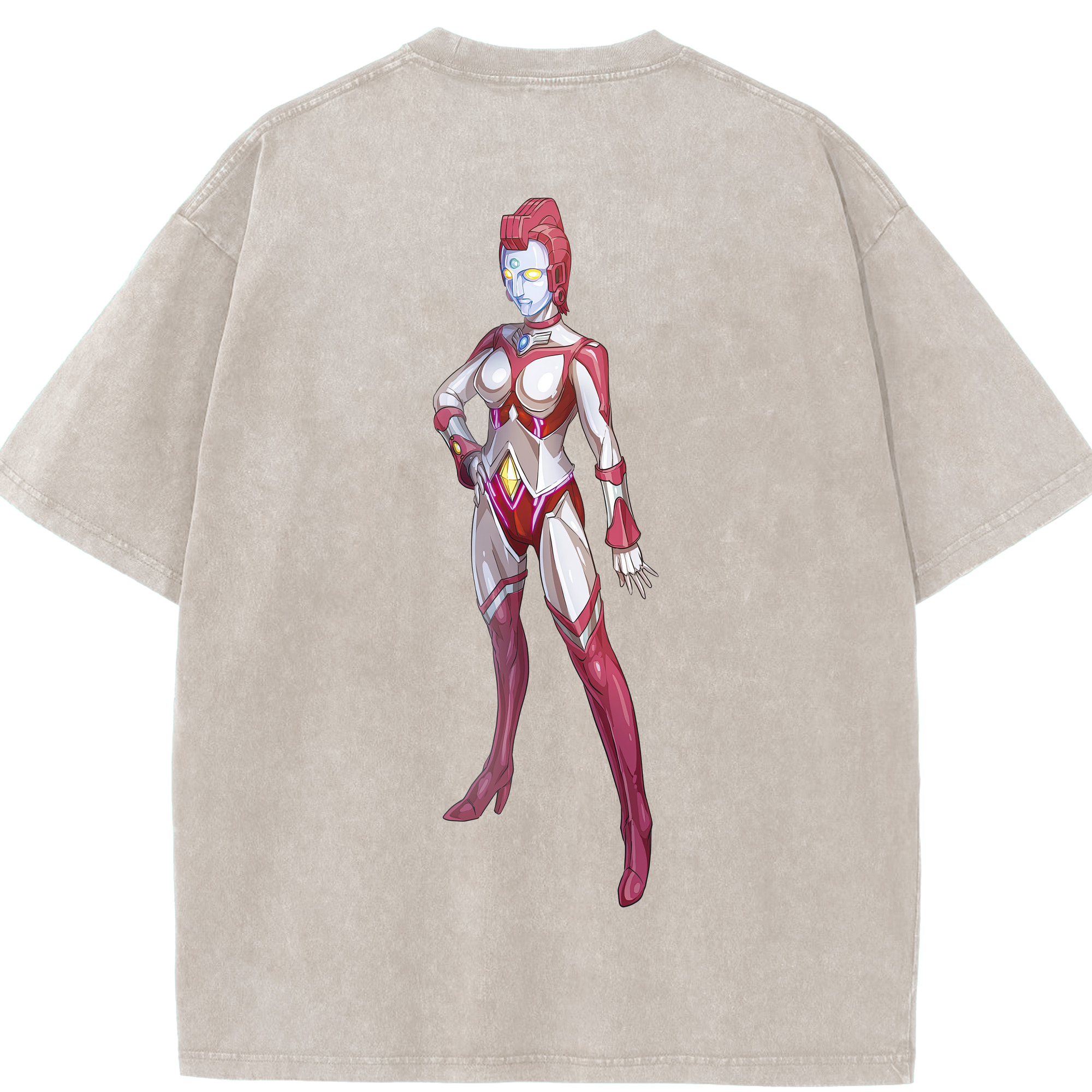 （画像用） ウルトラマン Ultraman 綿100% ヴィンテージ風 半袖Tシャツ（背面プリント）