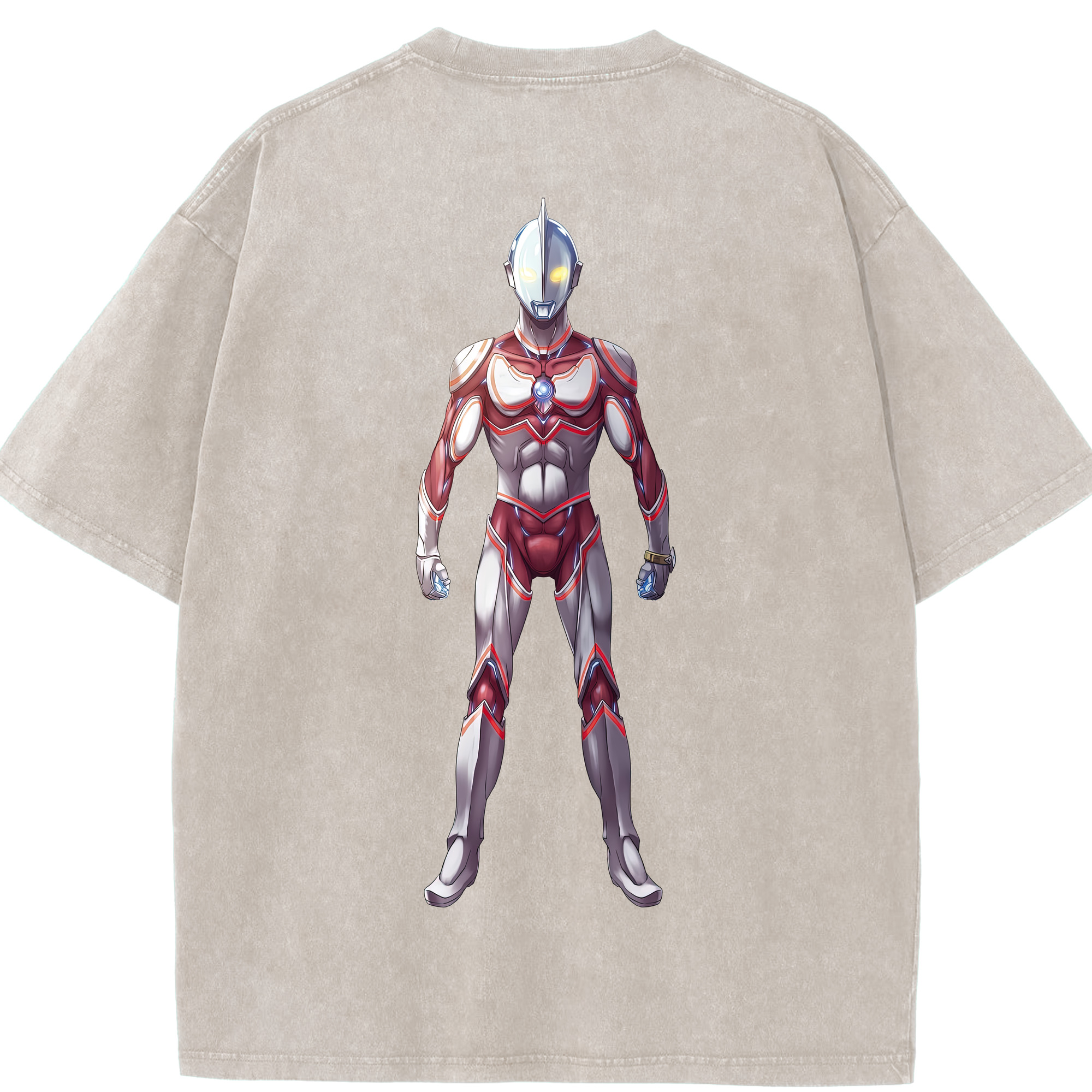 （画像用） ウルトラマン Ultraman 綿100% ヴィンテージ風 半袖Tシャツ（背面プリント）