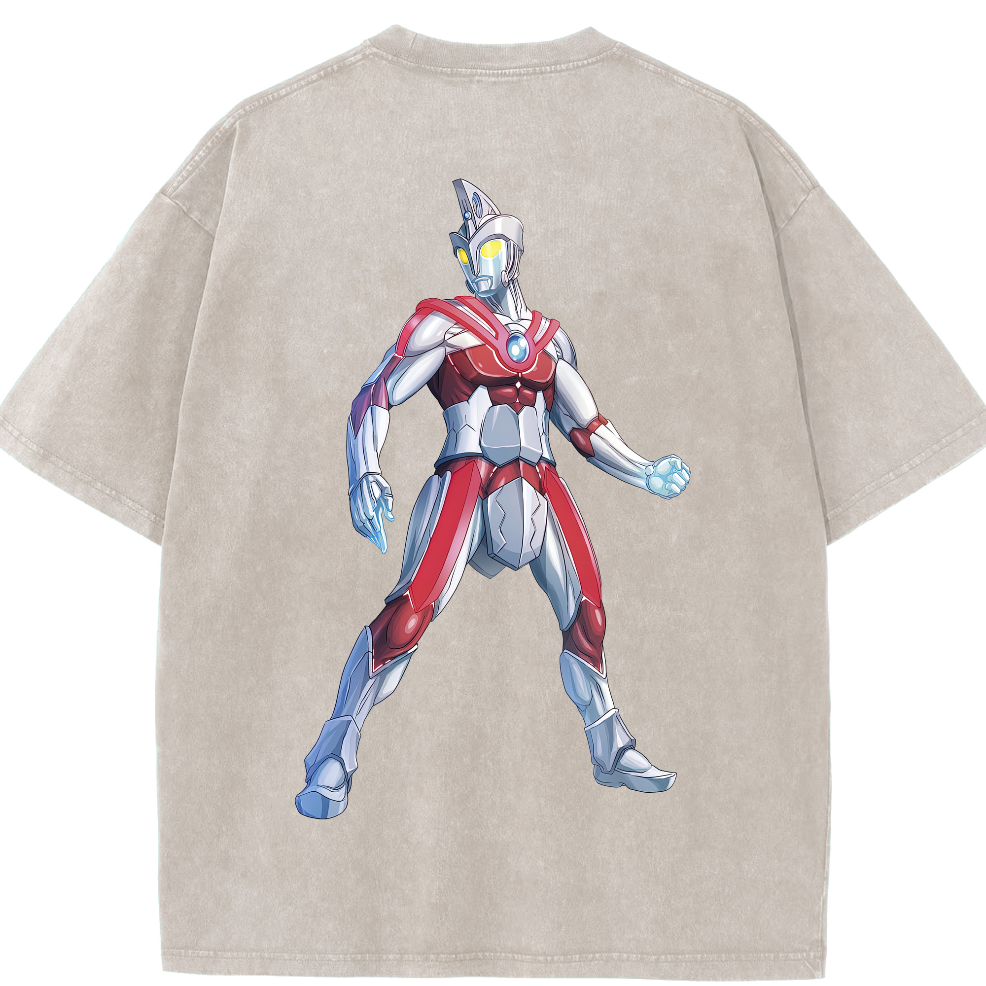（画像用） ウルトラマン Ultraman 綿100% ヴィンテージ風 半袖Tシャツ（背面プリント）