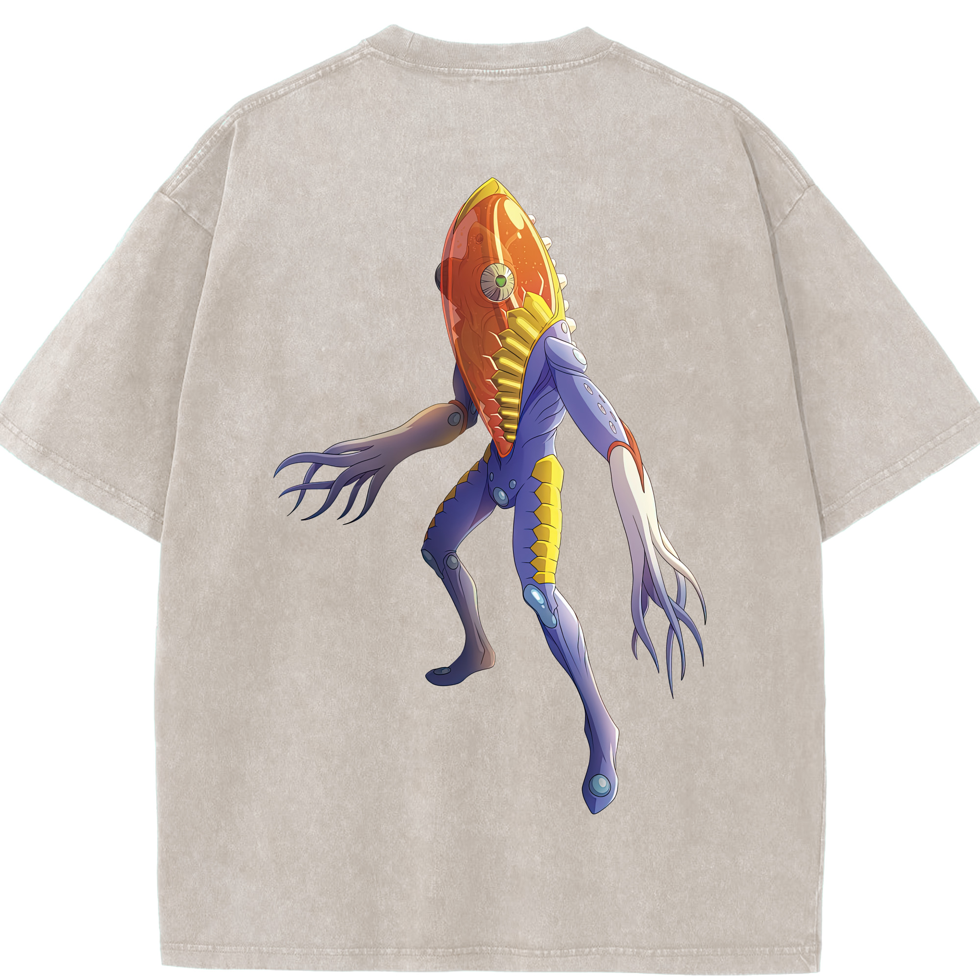 （画像用） ウルトラマン Ultraman 綿100% ヴィンテージ風 半袖Tシャツ（背面プリント）