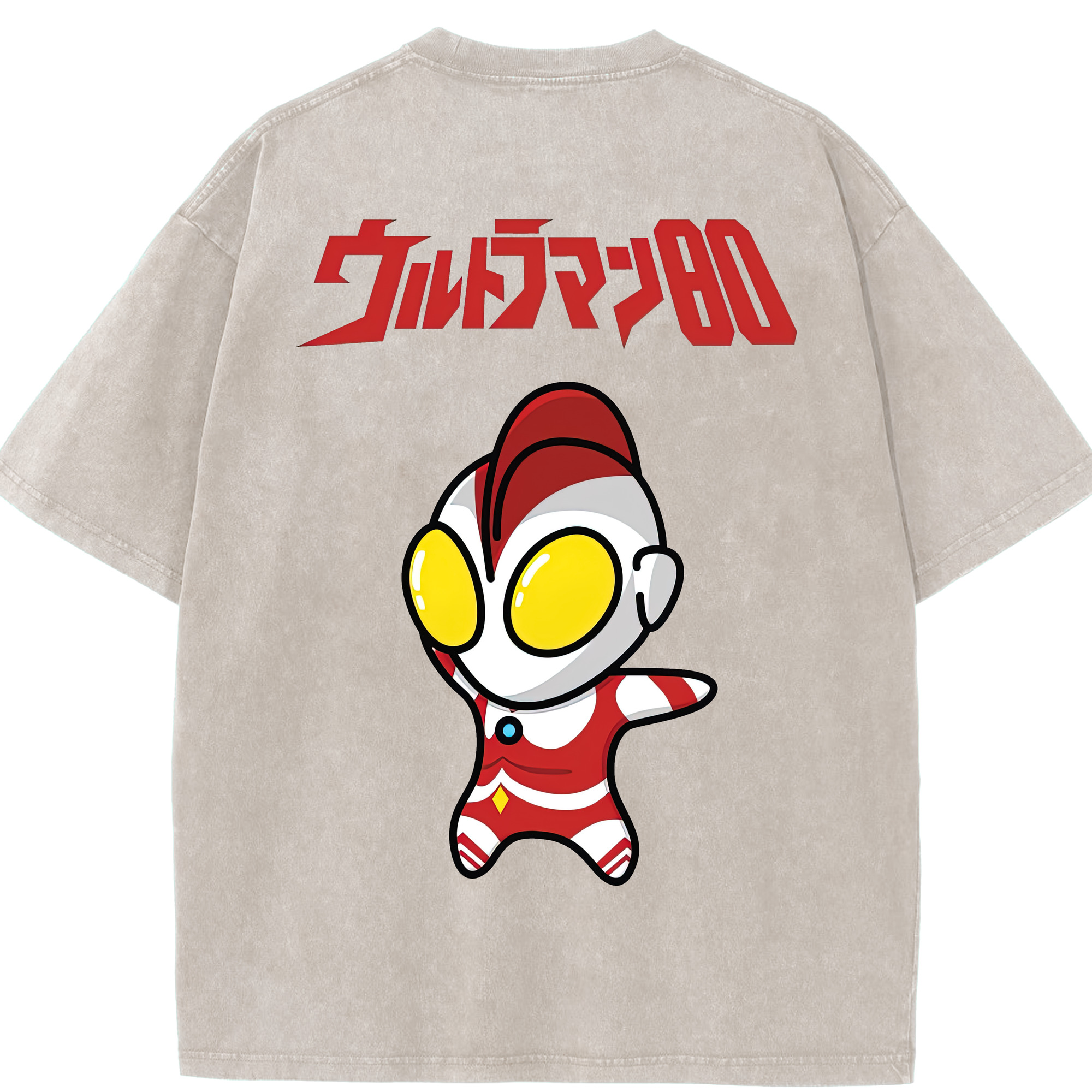 （画像用） ウルトラマン Ultraman 綿100% ヴィンテージ風 半袖Tシャツ（背面プリント）
