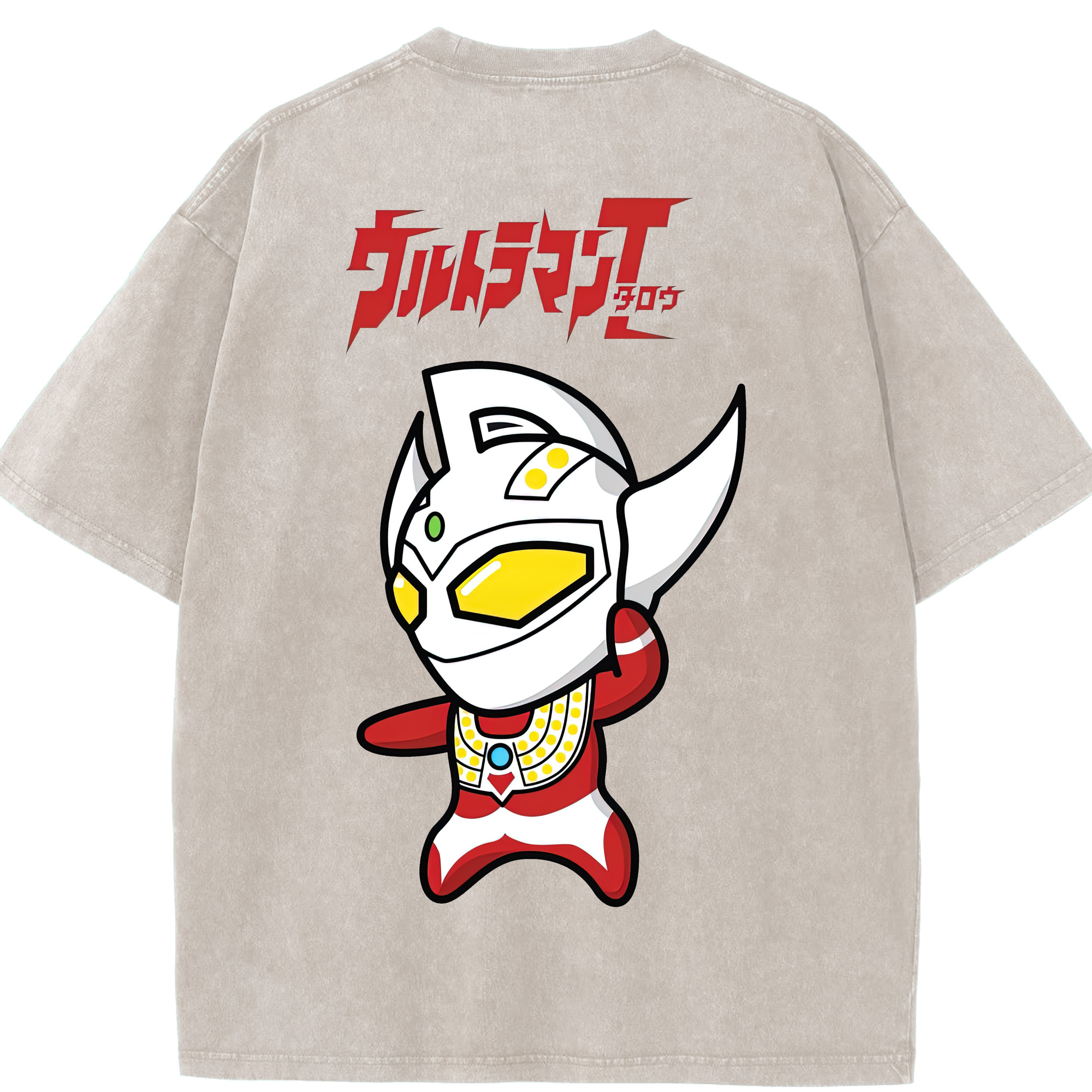（画像用） ウルトラマン Ultraman 綿100% ヴィンテージ風 半袖Tシャツ（背面プリント）