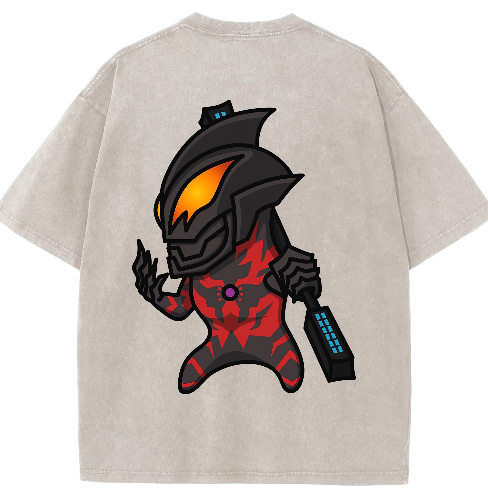 （画像用） ウルトラマン Ultraman 綿100% ヴィンテージ風 半袖Tシャツ（背面プリント）