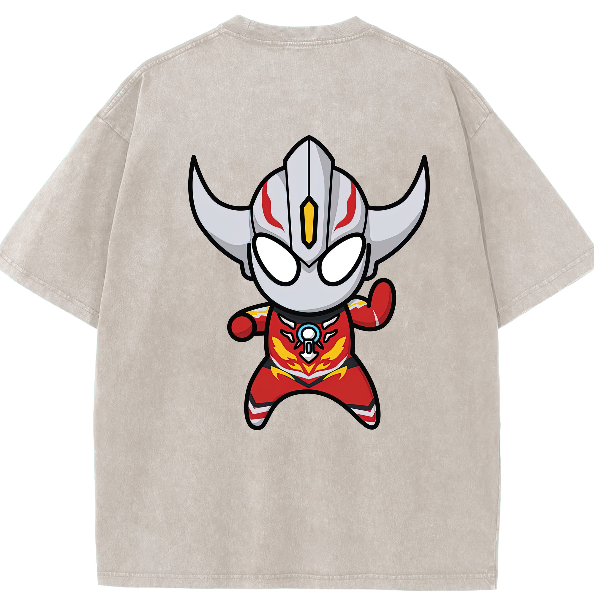 （画像用） ウルトラマン Ultraman 綿100% ヴィンテージ風 半袖Tシャツ（背面プリント）