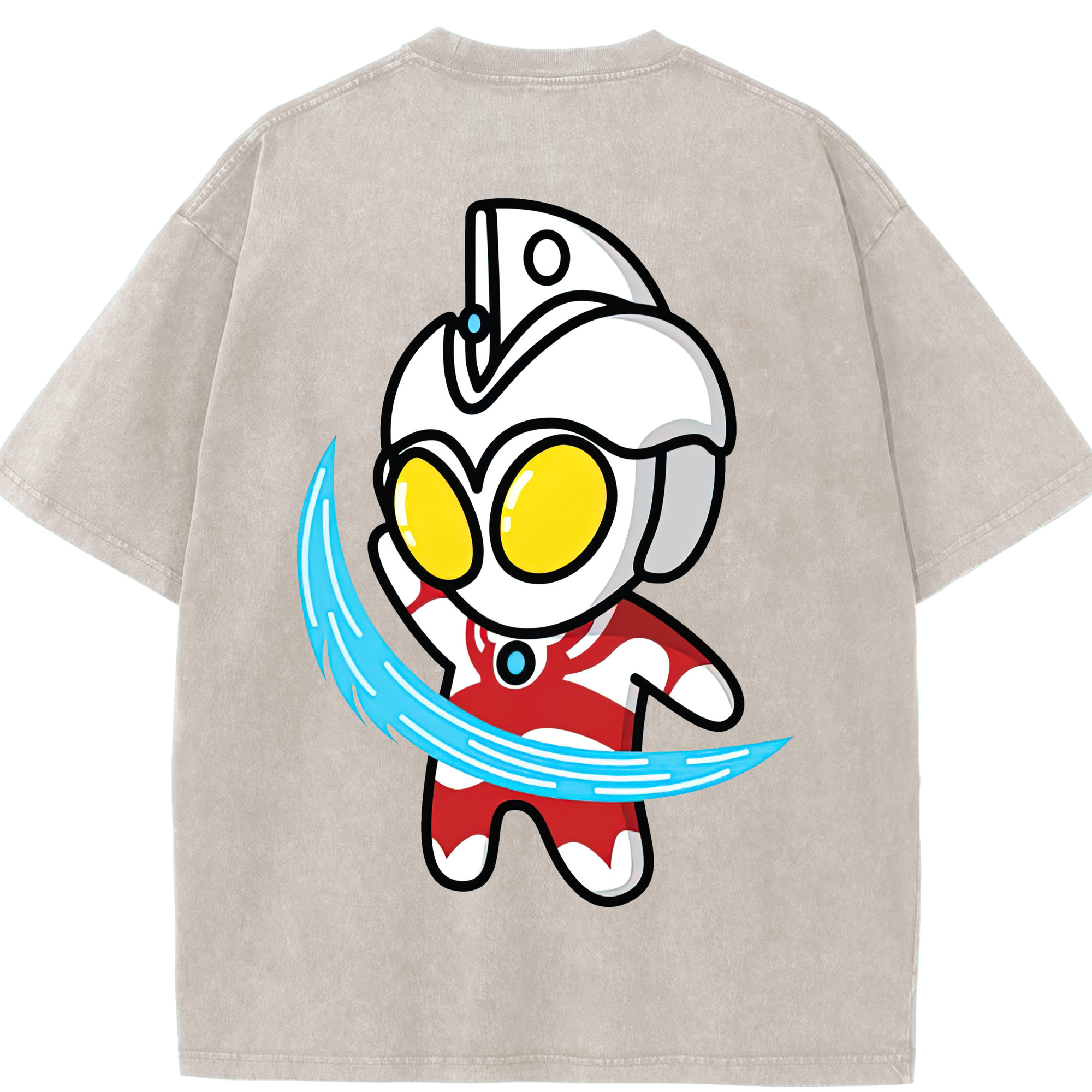 （画像用） ウルトラマン Ultraman 綿100% ヴィンテージ風 半袖Tシャツ（背面プリント）