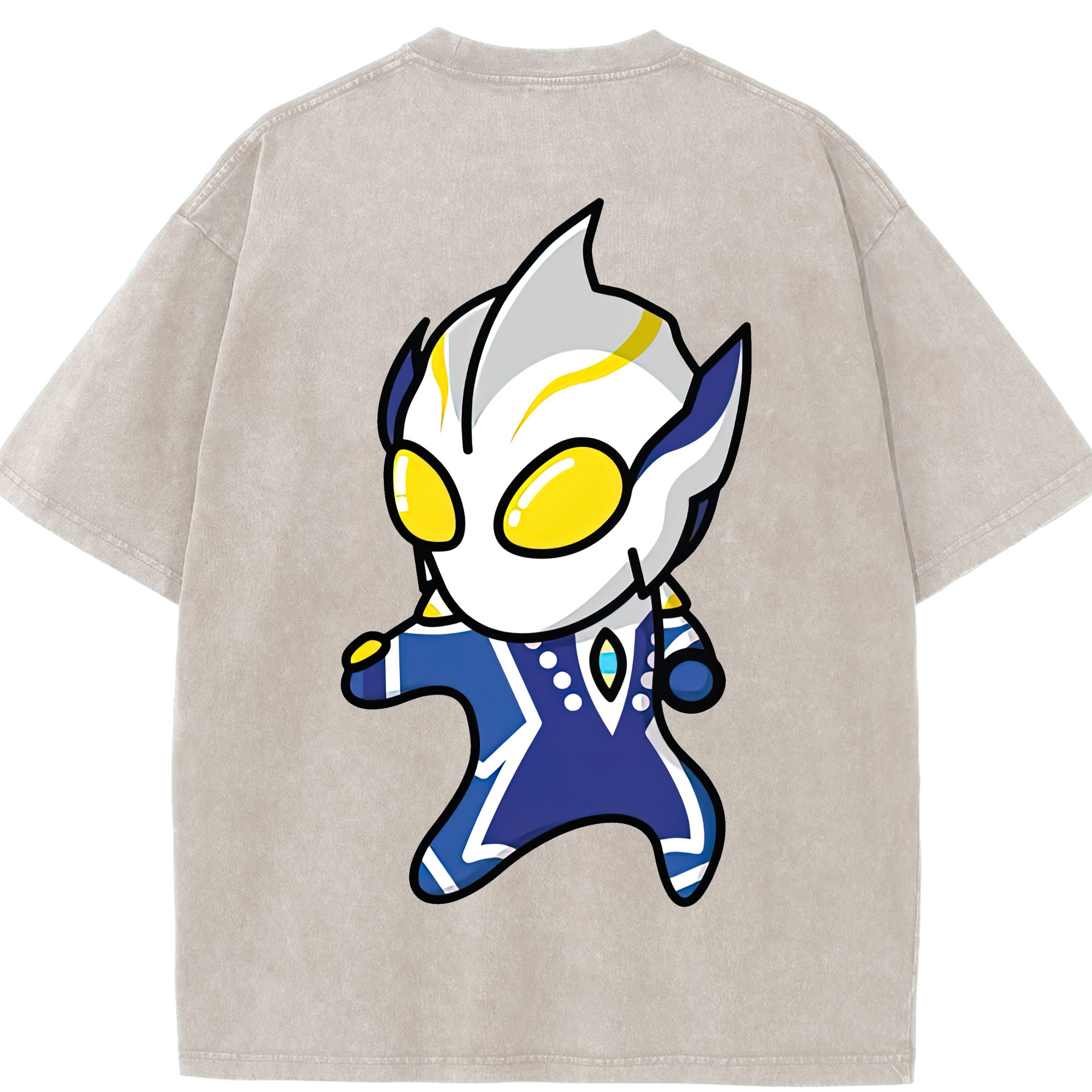 （画像用） ウルトラマン Ultraman 綿100% ヴィンテージ風 半袖Tシャツ（背面プリント）