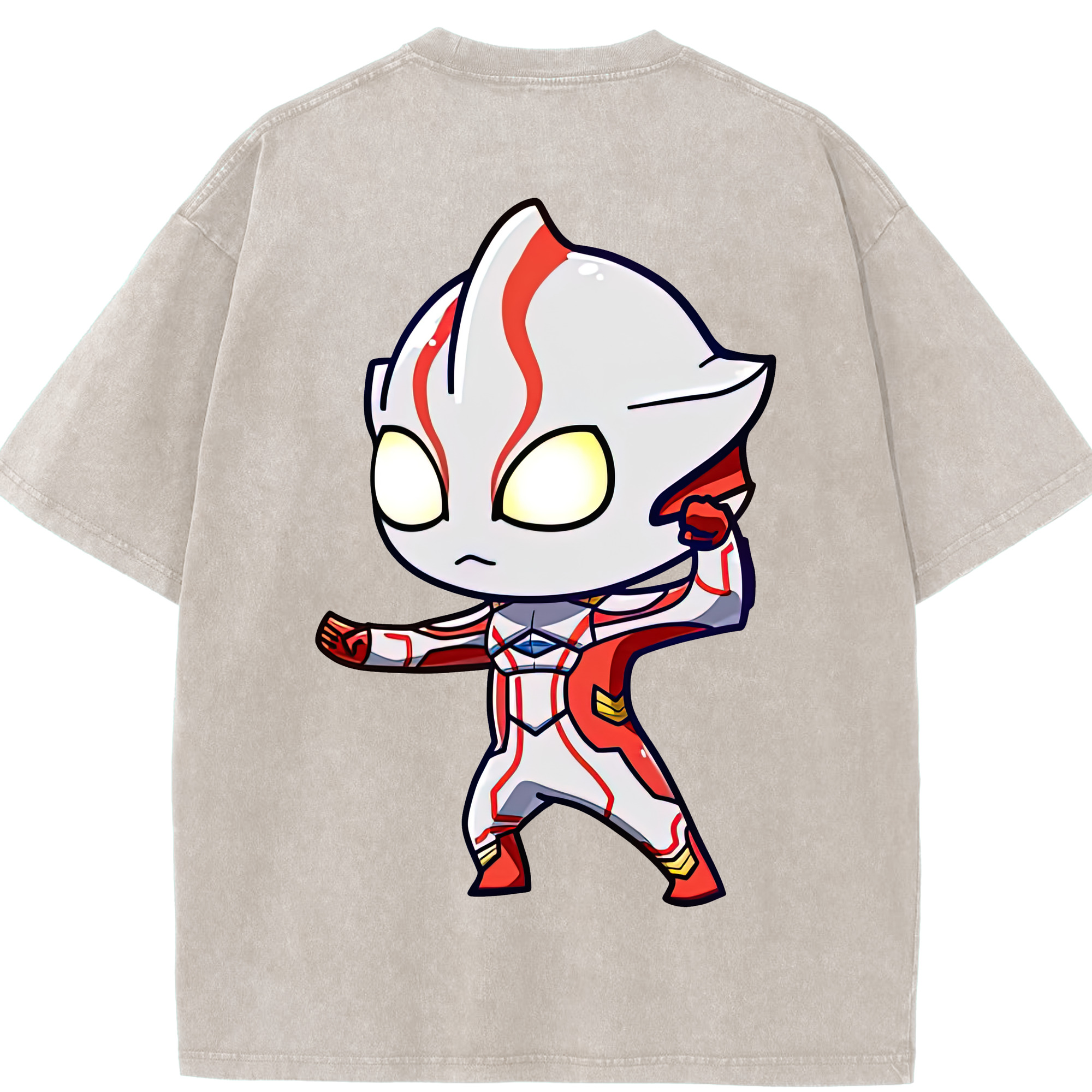（画像用） ウルトラマン Ultraman 綿100% ヴィンテージ風 半袖Tシャツ（背面プリント）