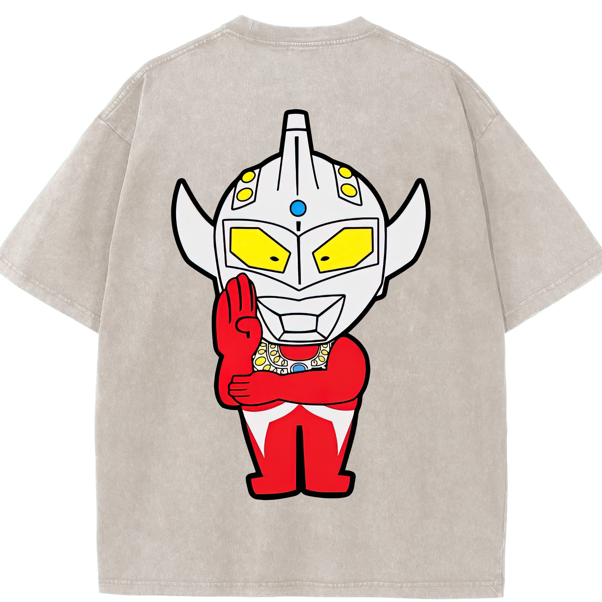 （画像用） ウルトラマン Ultraman 綿100% ヴィンテージ風 半袖Tシャツ（背面プリント）