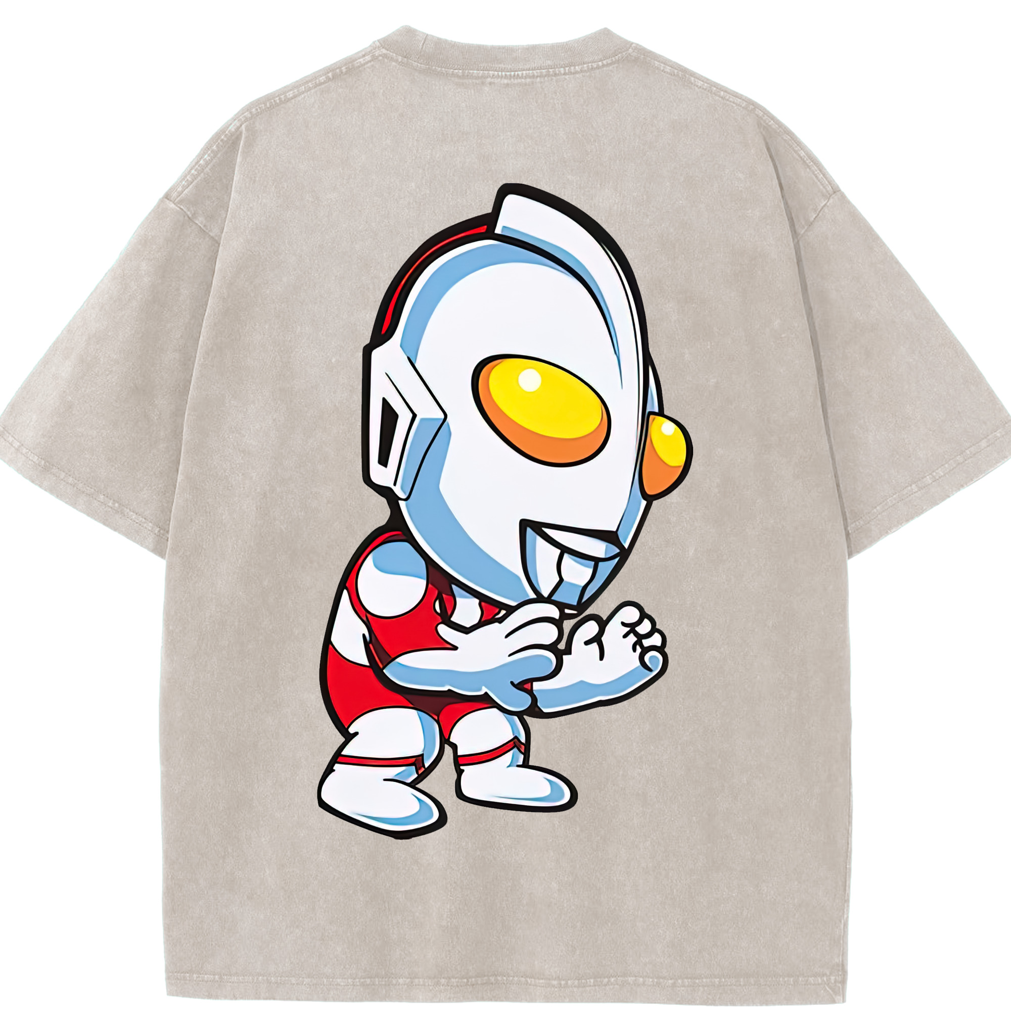 （画像用） ウルトラマン Ultraman 綿100% ヴィンテージ風 半袖Tシャツ（背面プリント）