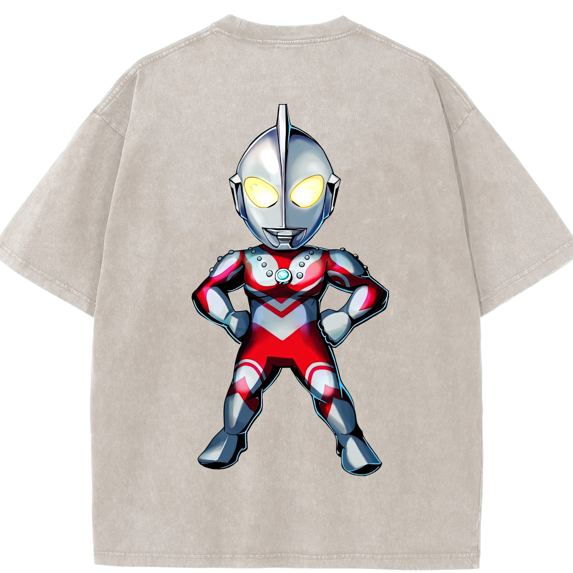 （画像用） ウルトラマン Ultraman 綿100% ヴィンテージ風 半袖Tシャツ（背面プリント）