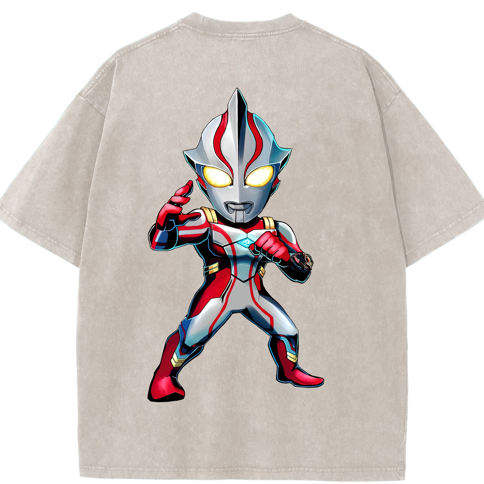 （画像用） ウルトラマン Ultraman 綿100% ヴィンテージ風 半袖Tシャツ（背面プリント）