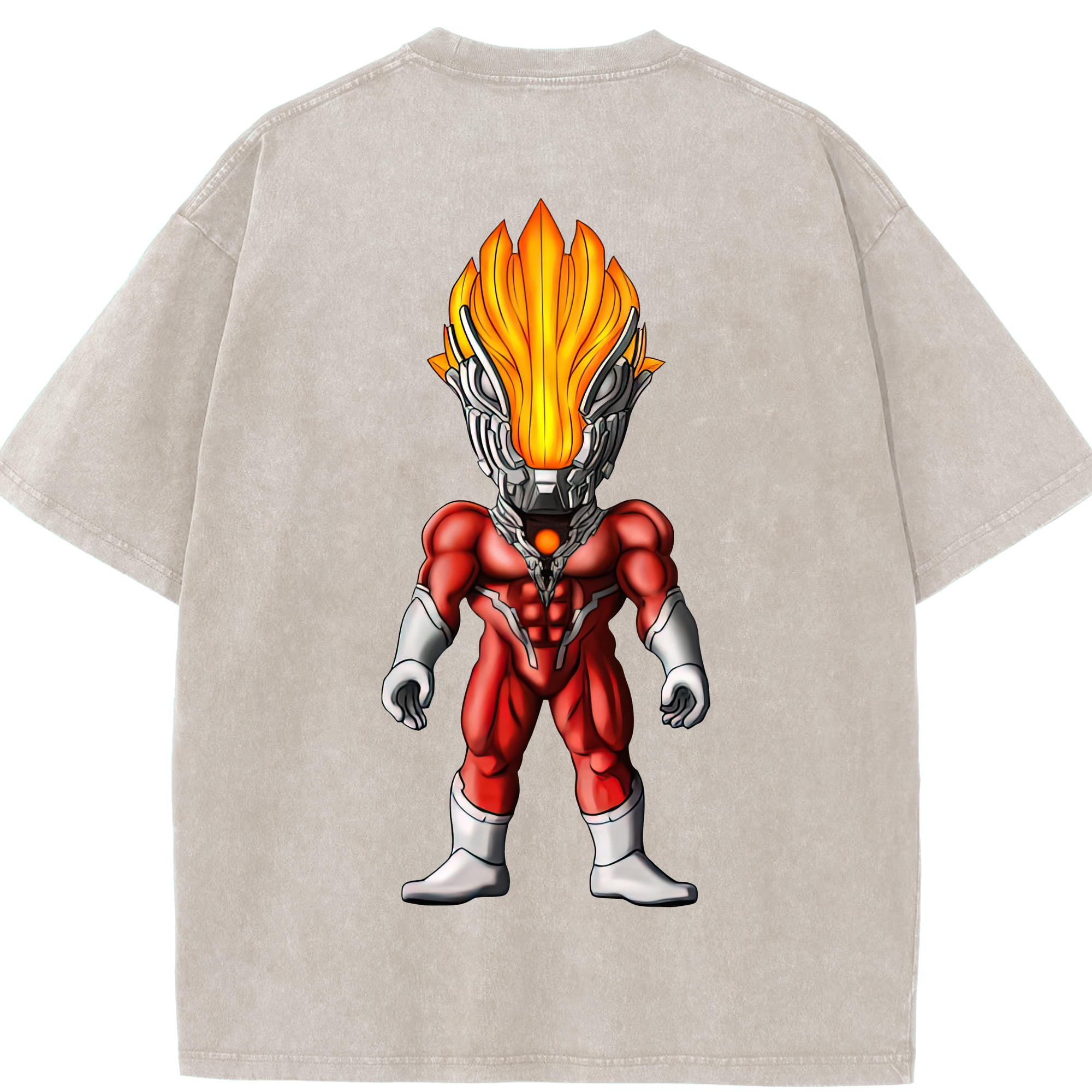 （画像用） ウルトラマン Ultraman 綿100% ヴィンテージ風 半袖Tシャツ（背面プリント）