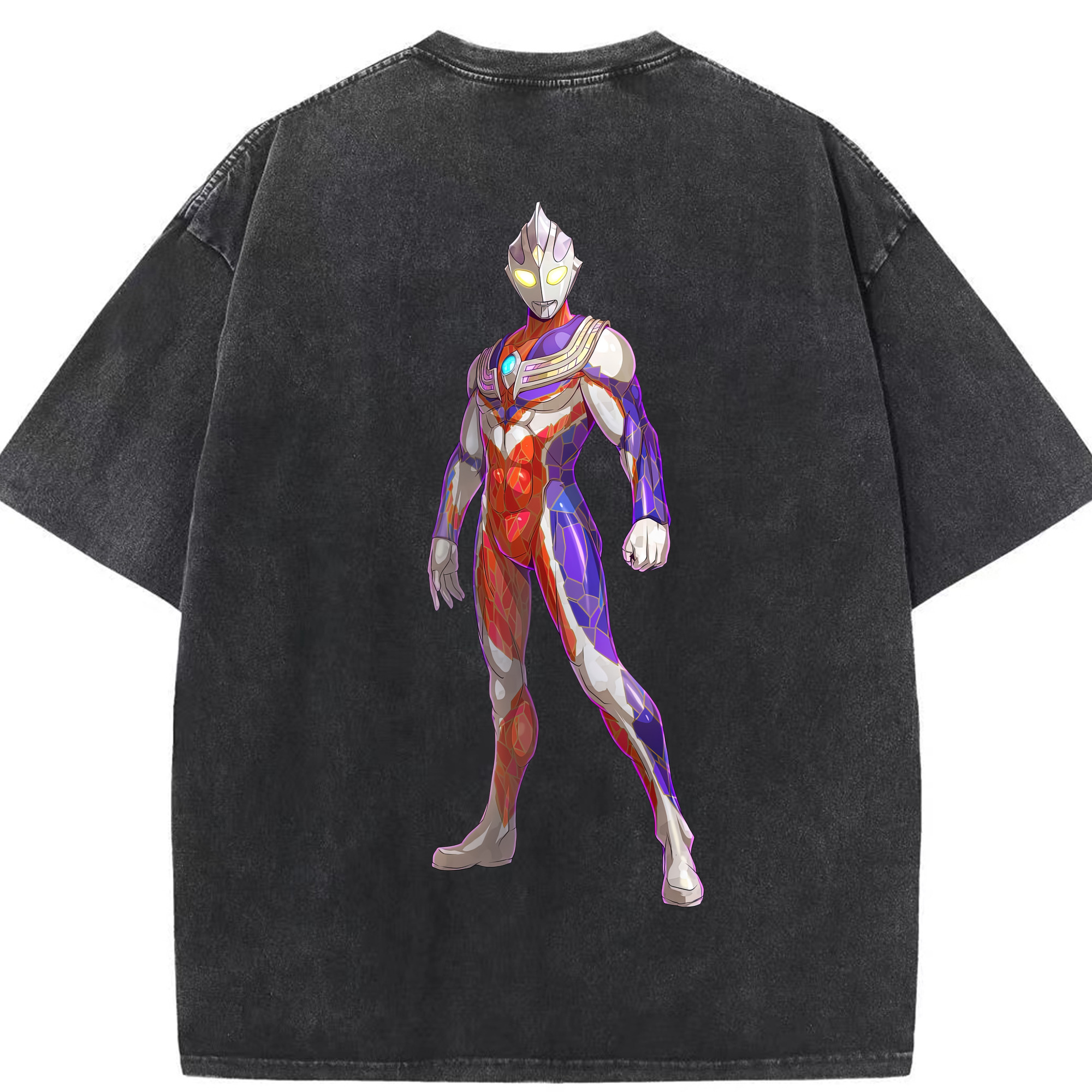 （画像用） ウルトラマン Ultraman 綿100% ヴィンテージ風 半袖Tシャツ（背面プリント）