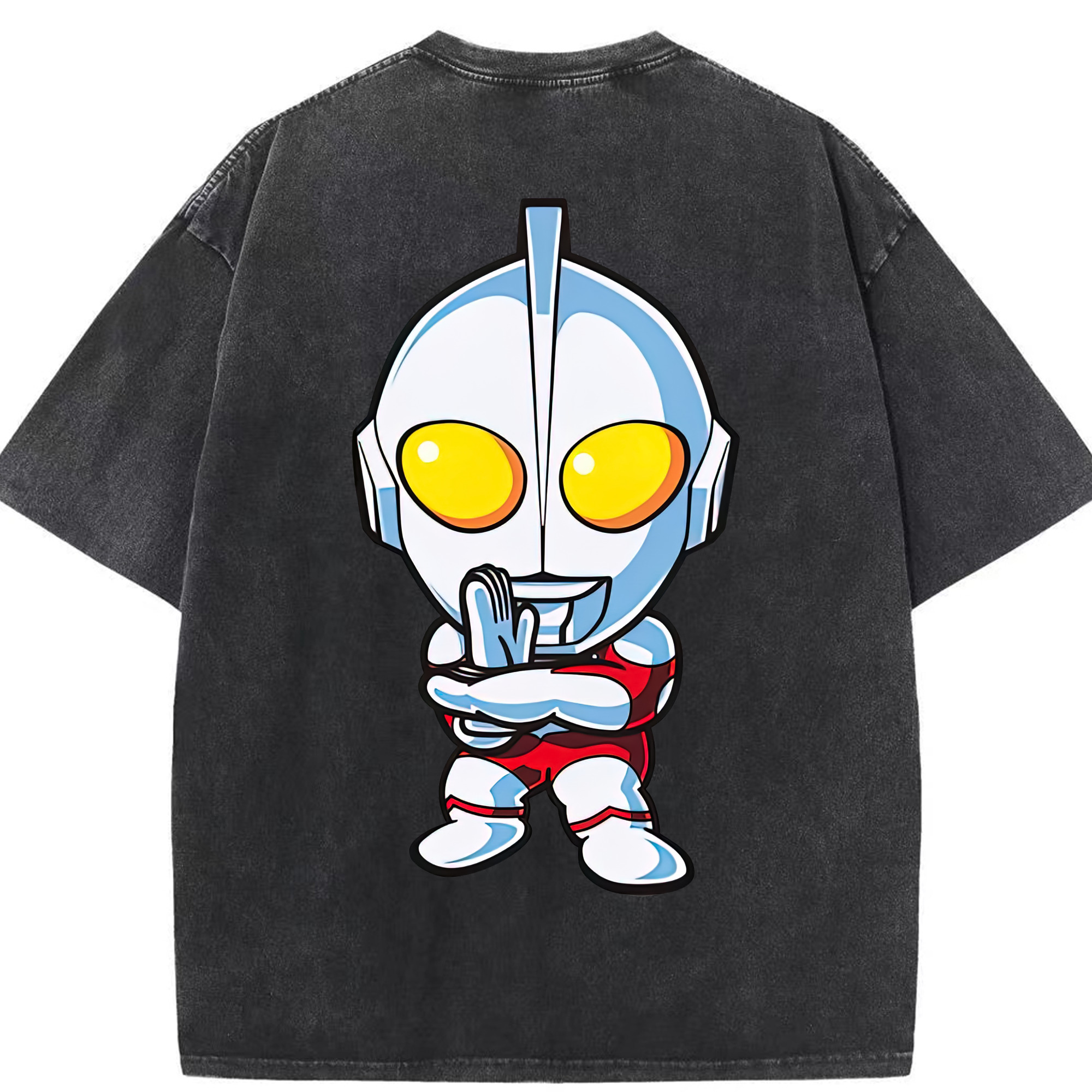 （画像用） ウルトラマン Ultraman 綿100% ヴィンテージ風 半袖Tシャツ（背面プリント）