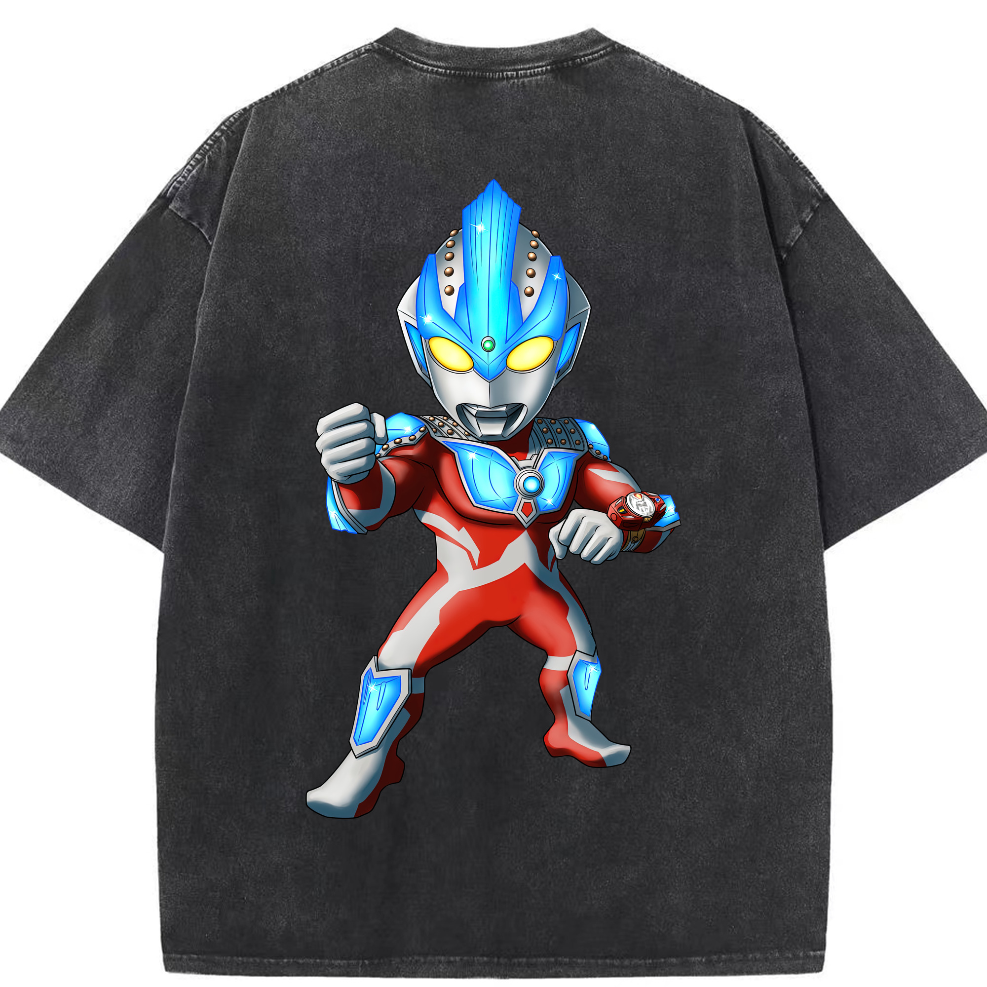 （画像用） ウルトラマン Ultraman 綿100% ヴィンテージ風 半袖Tシャツ（背面プリント）