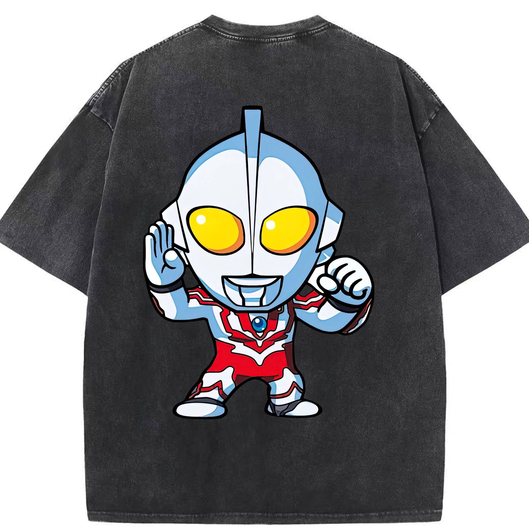 （画像用） ウルトラマン Ultraman 綿100% ヴィンテージ風 半袖Tシャツ（背面プリント）