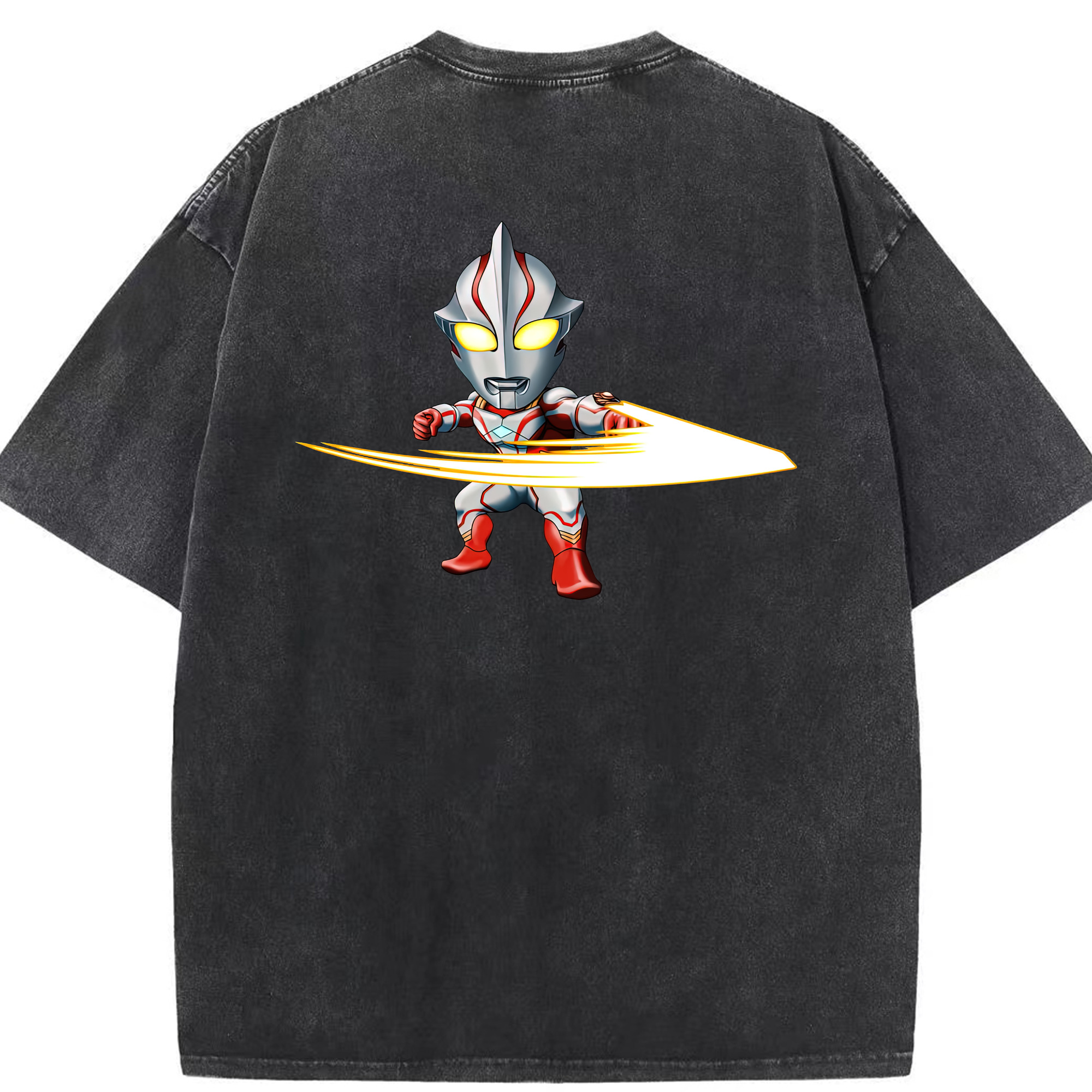 （画像用） ウルトラマン Ultraman 綿100% ヴィンテージ風 半袖Tシャツ（背面プリント）