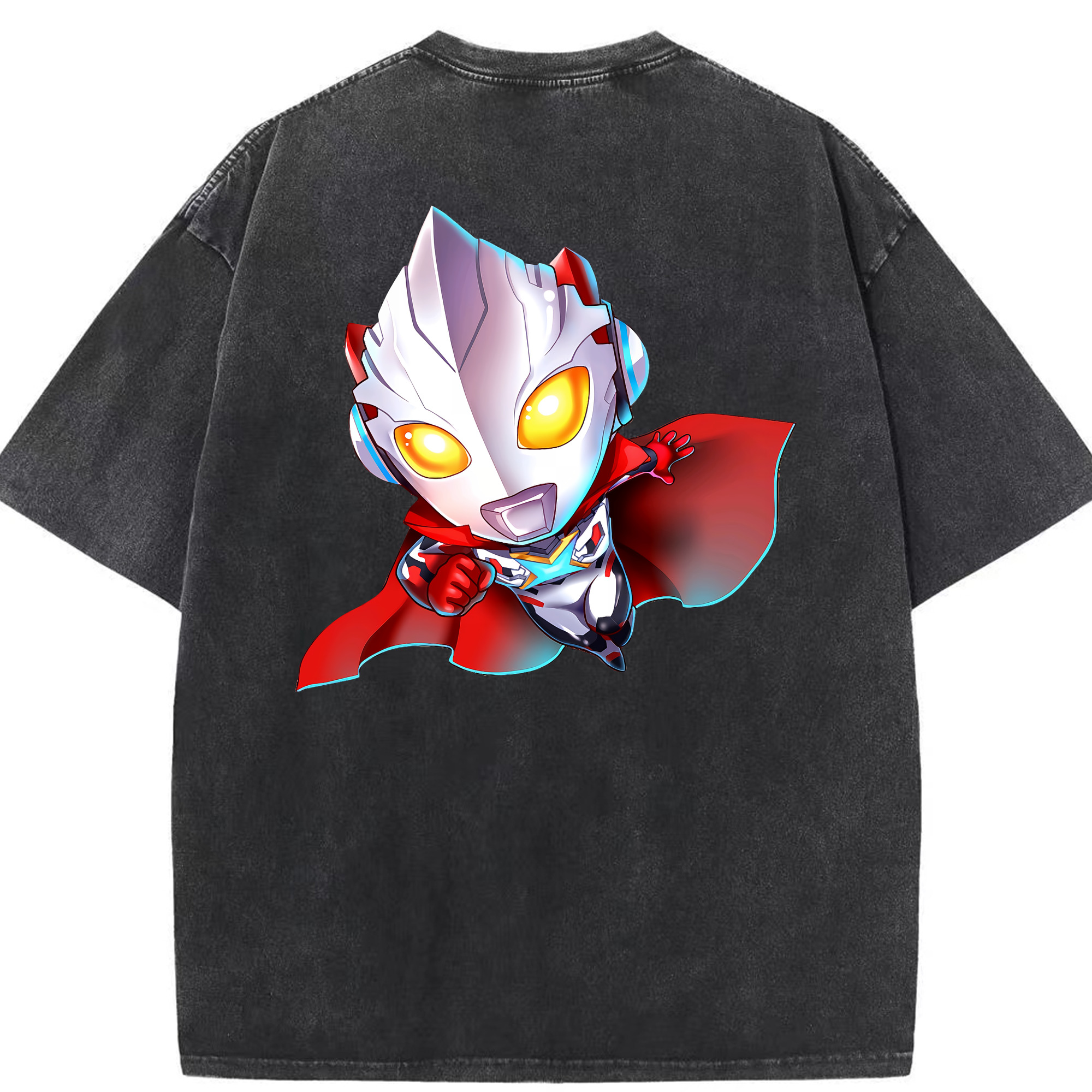（画像用） ウルトラマン Ultraman 綿100% ヴィンテージ風 半袖Tシャツ（背面プリント）