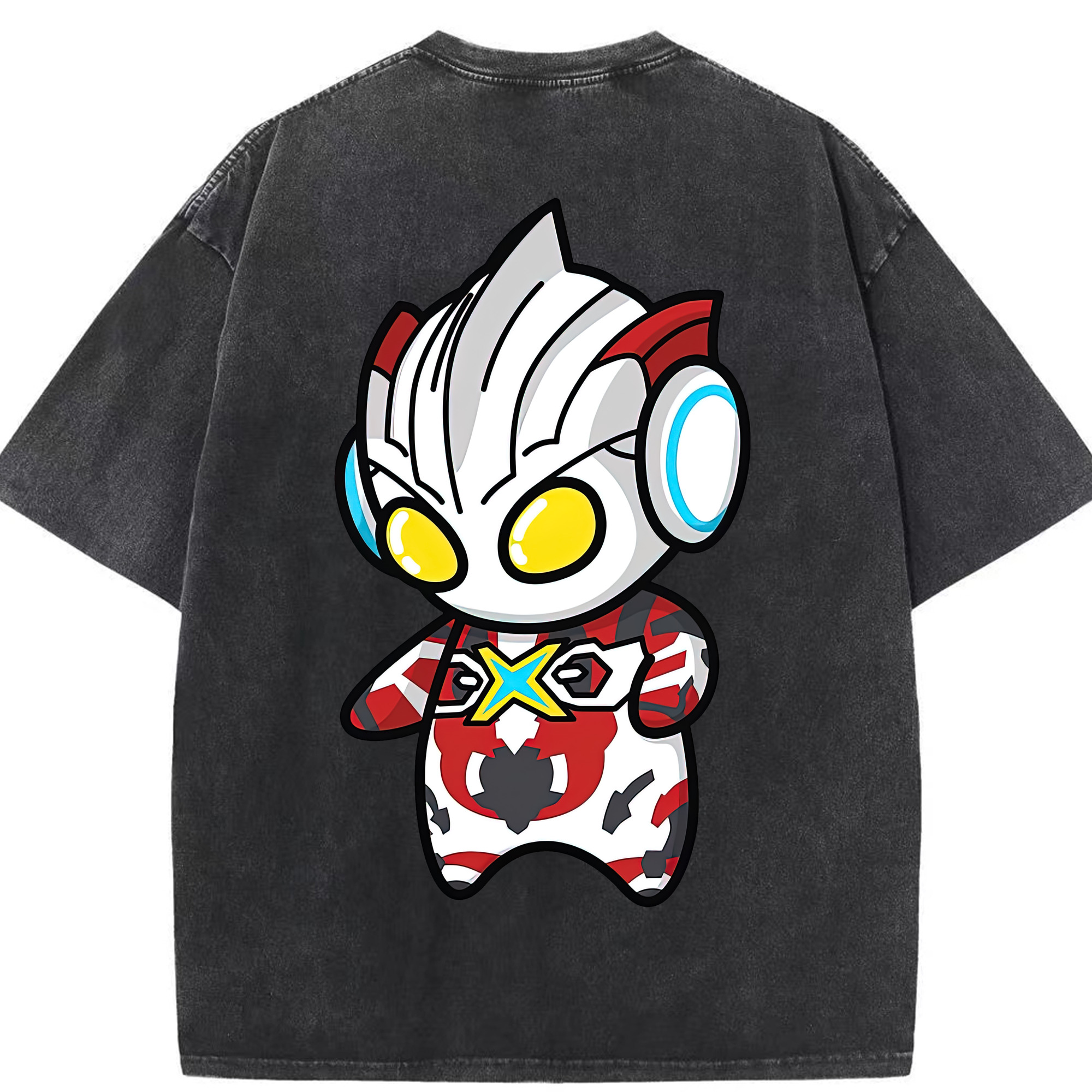 （画像用） ウルトラマン Ultraman 綿100% ヴィンテージ風 半袖Tシャツ（背面プリント）